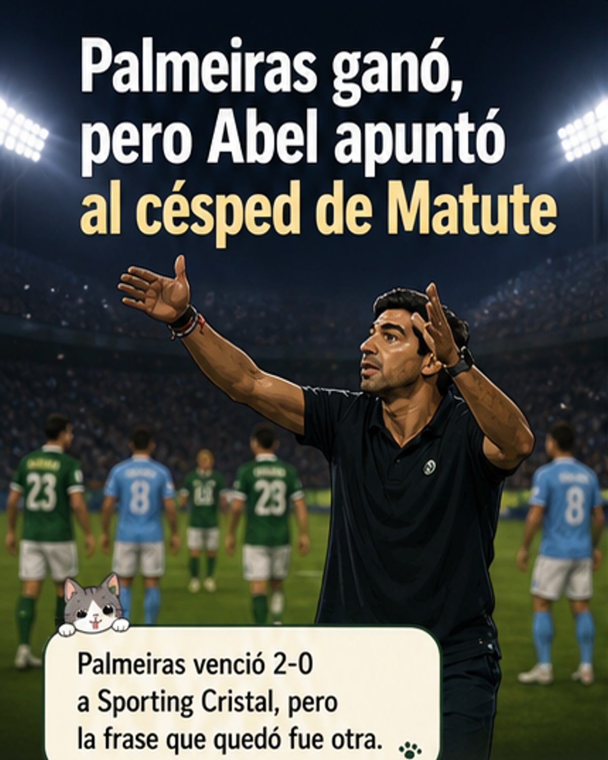 Técnico de Palmeiras critica campo de Alianza Lima