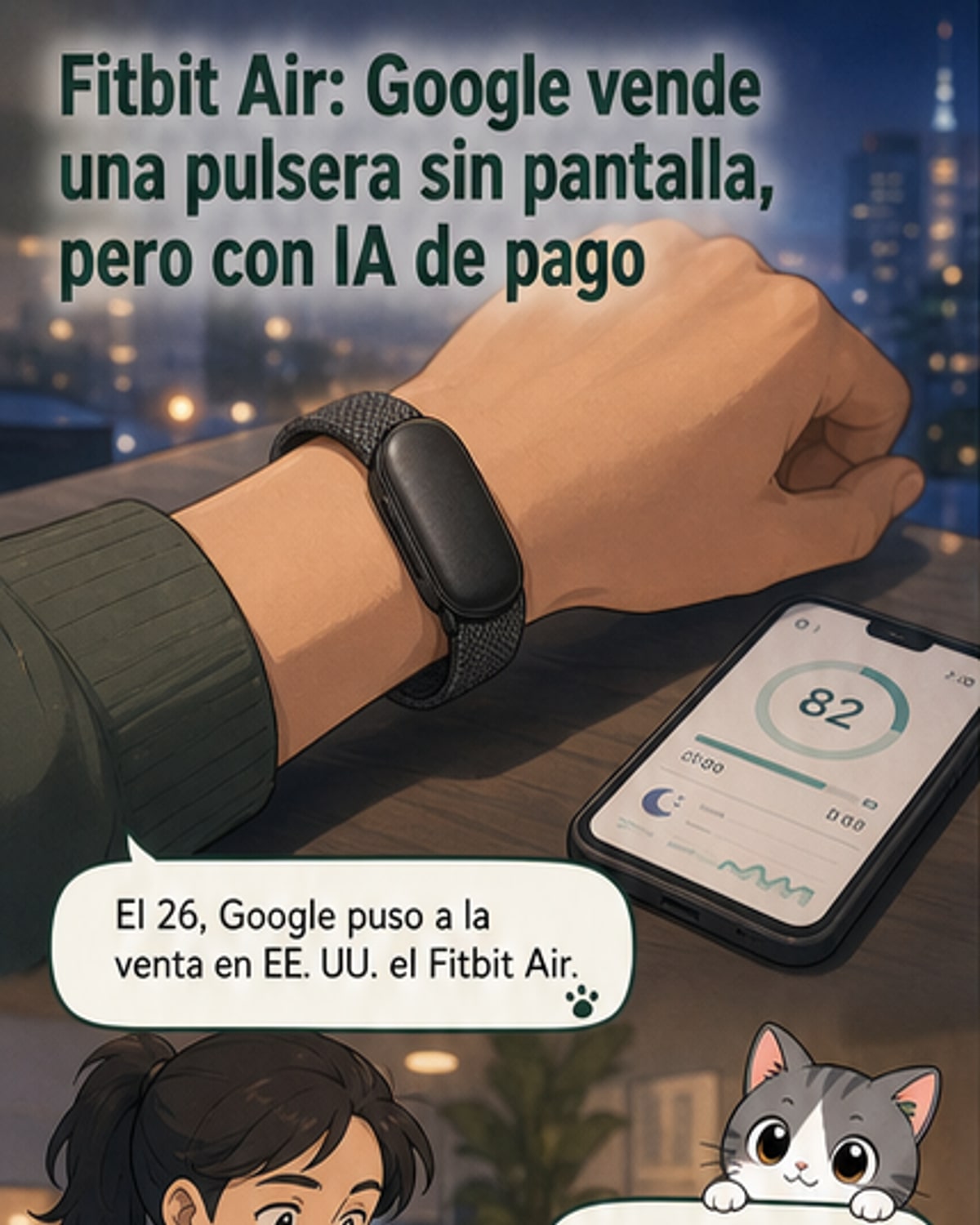 Google lanza Fitbit Air sin pantalla
