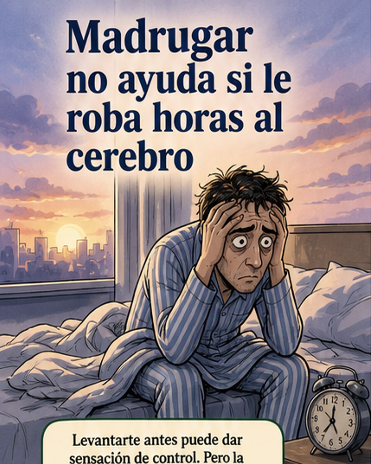 Madrugar sin dormir suficiente afecta el cerebro