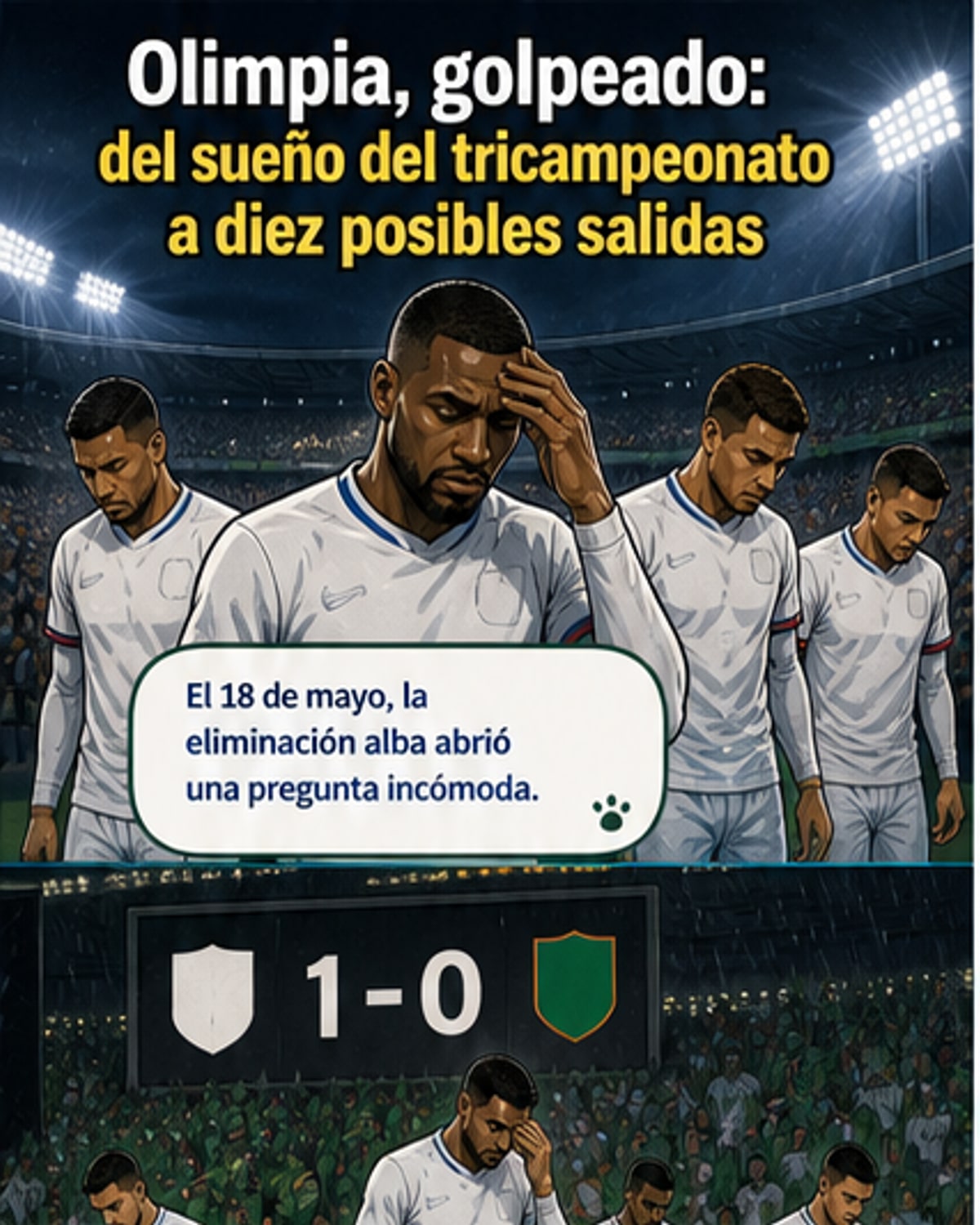 Olimpia enfrenta revolución tras fracaso