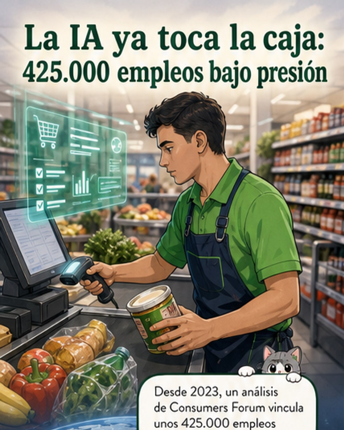 Casi 500.000 empleos en riesgo por la IA