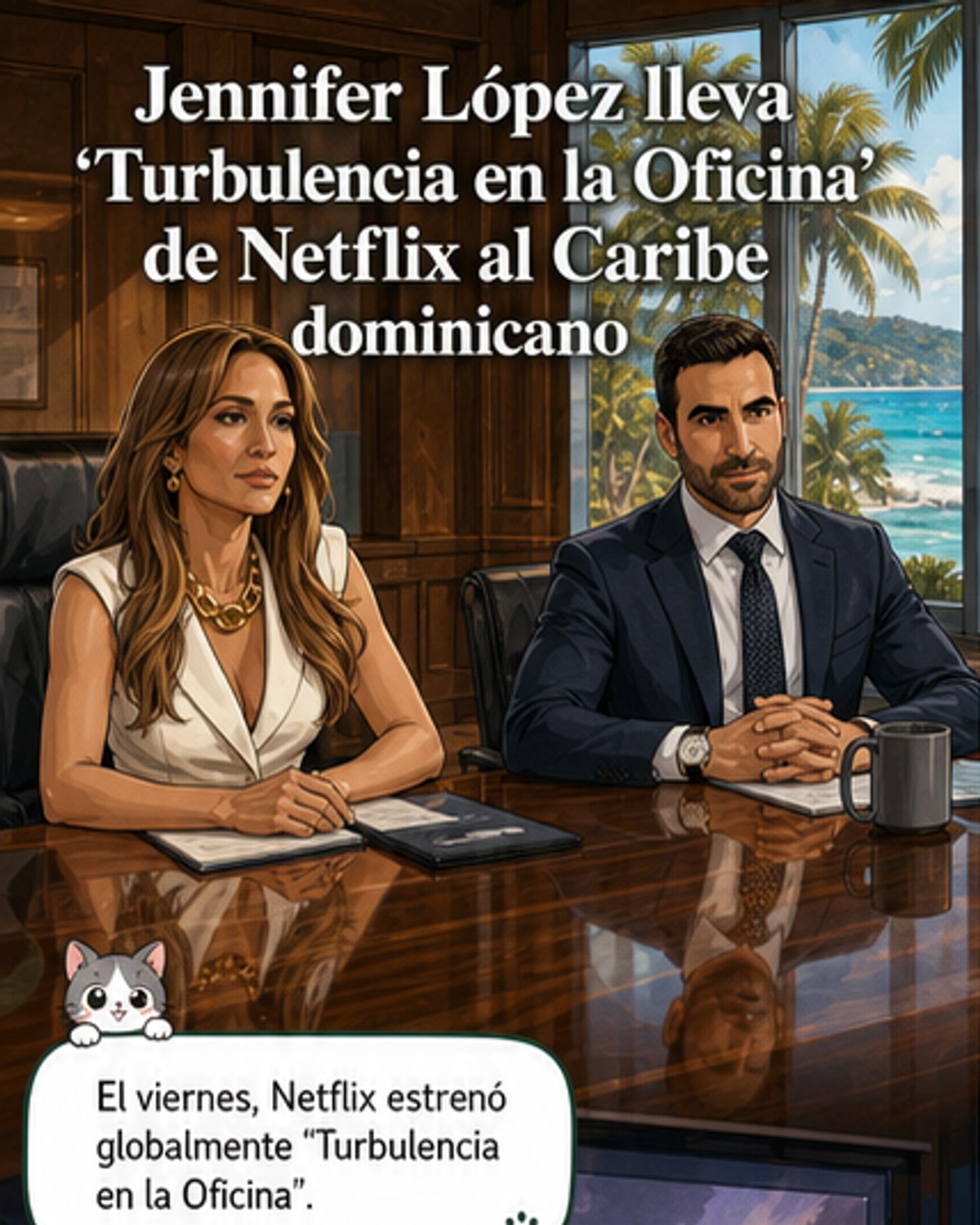 JLo vuelve al Caribe con comedia de oficina