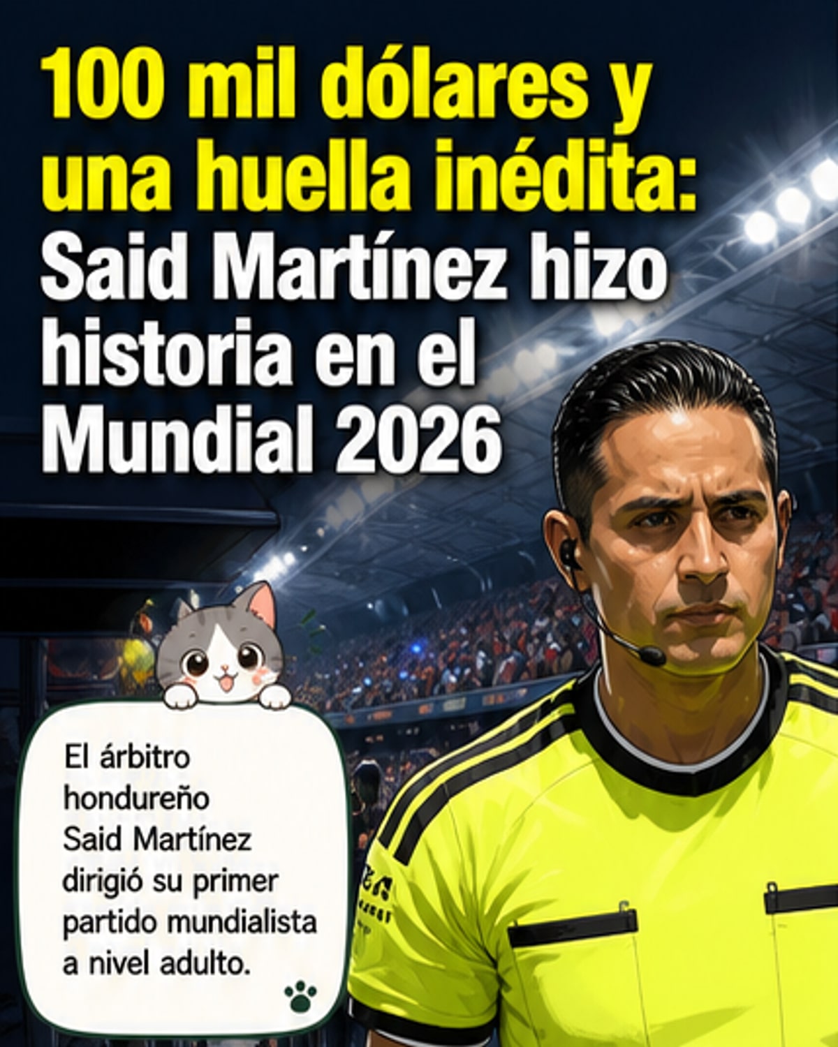 Cuánto ganó el árbitro hondureño en el Mundial