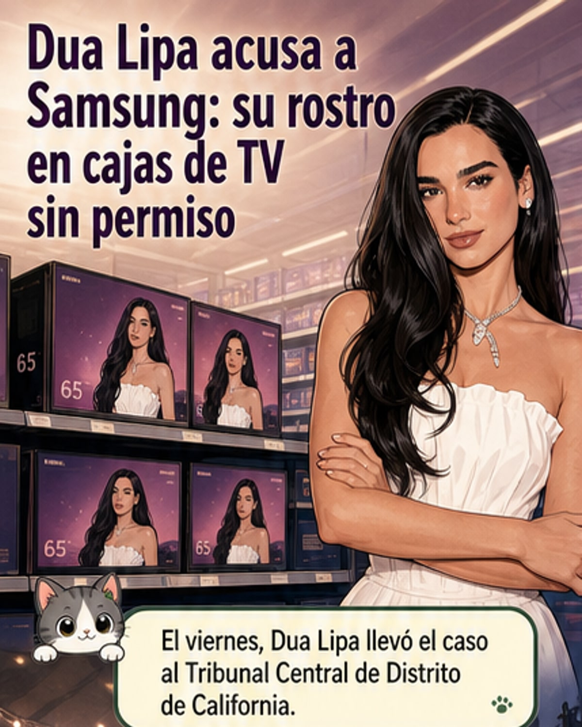 Dua Lipa demanda a Samsung por su imagen
