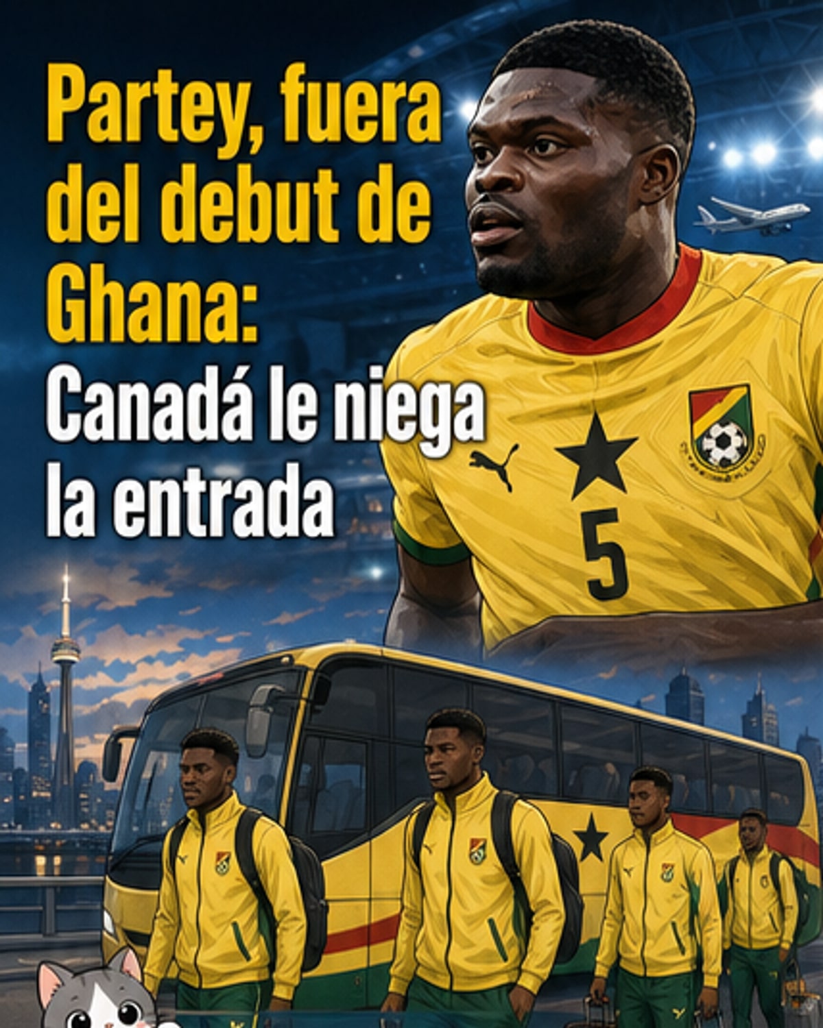 Partey no jugará ante Panamá por negativa de visa