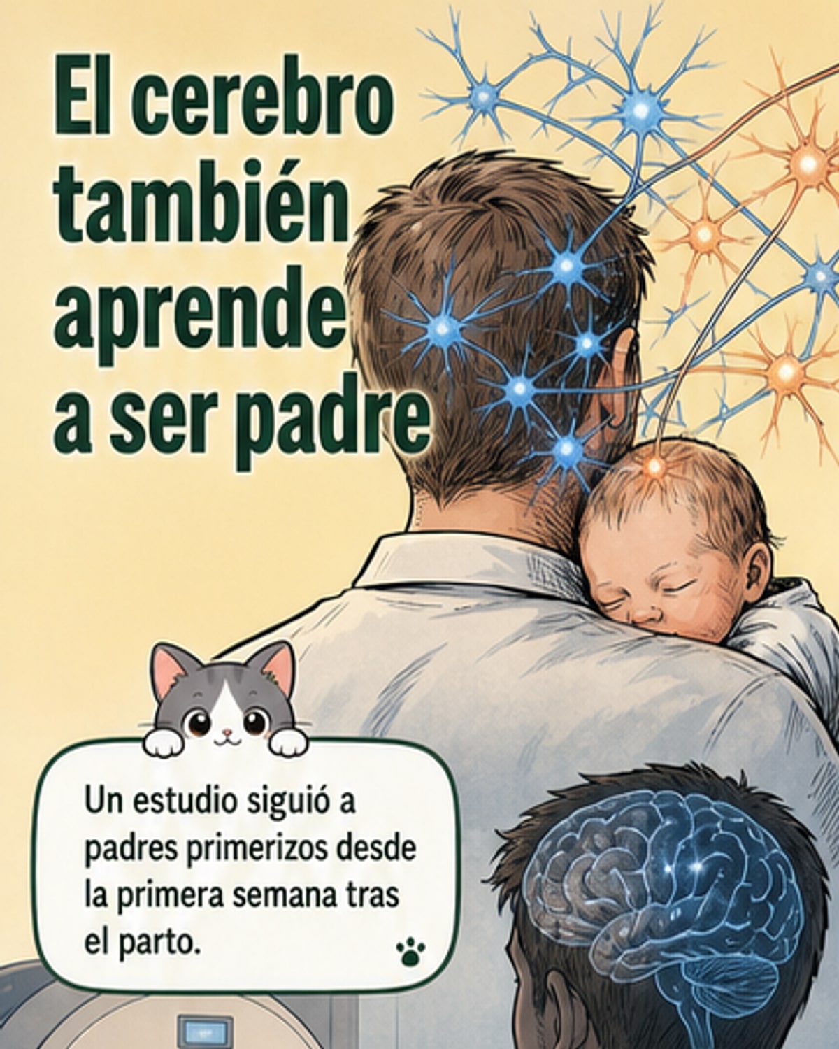 El cerebro del padre cambia tras el nacimiento