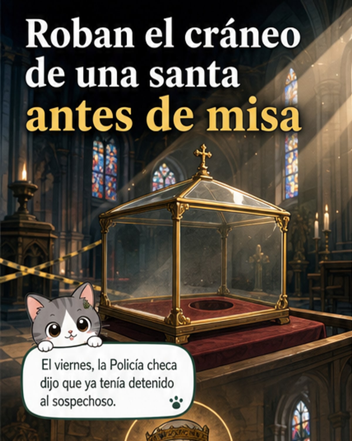 Detenido por robar cráneo de santa en República Checa