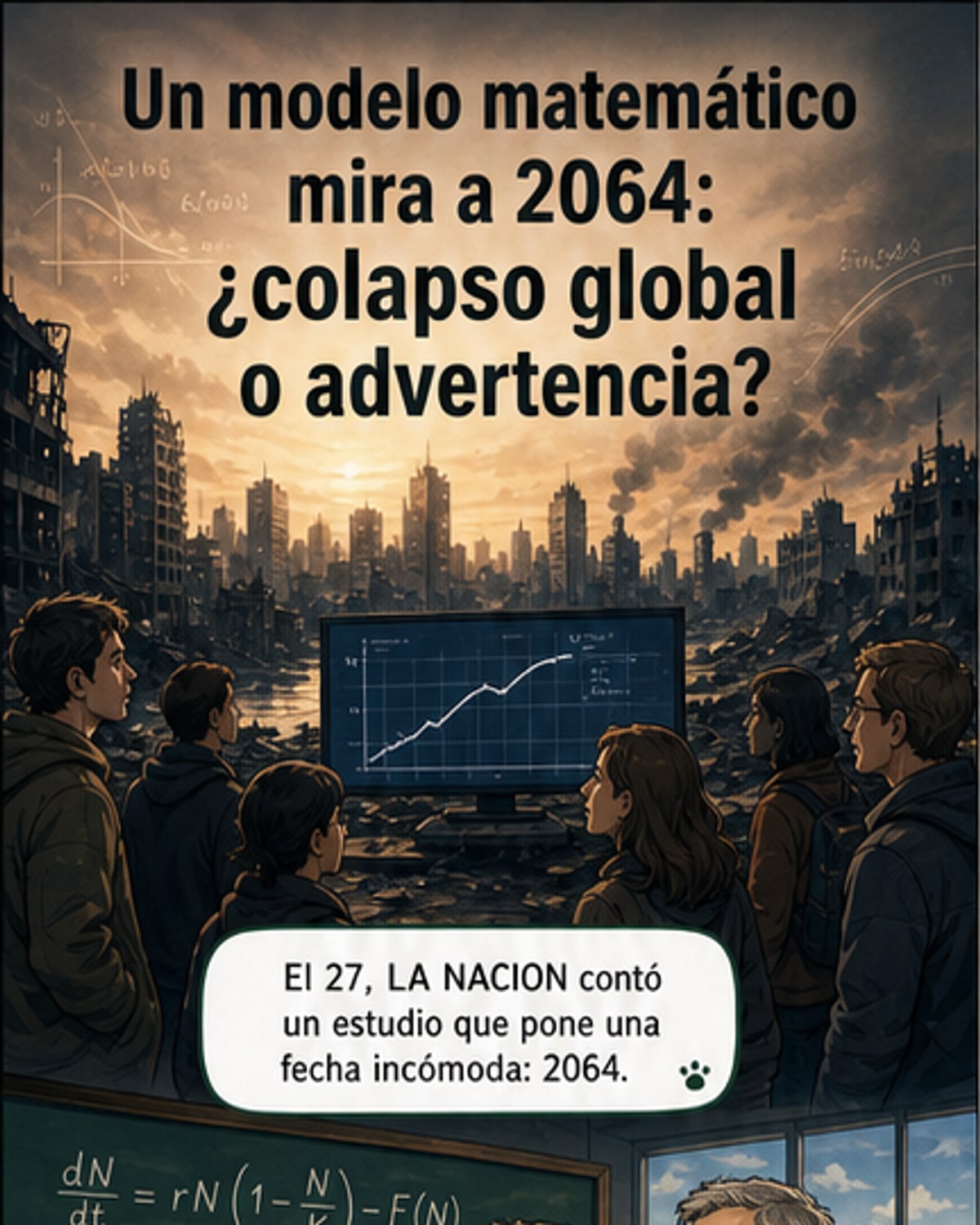 Un modelo predice un colapso en 2064