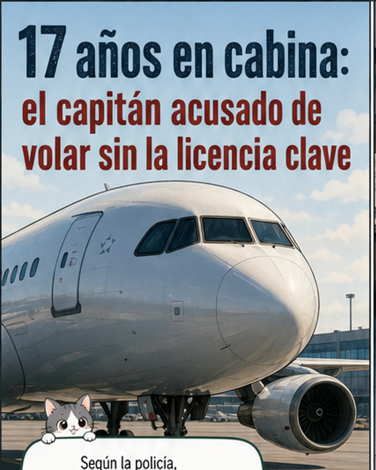 Piloto voló 17 años sin licencia