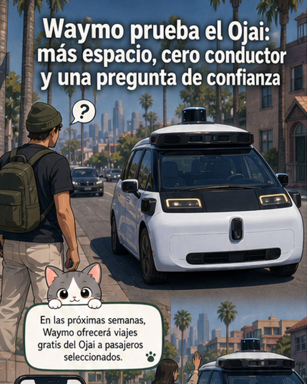 Waymo lanza robotaxis sin conductor en LA