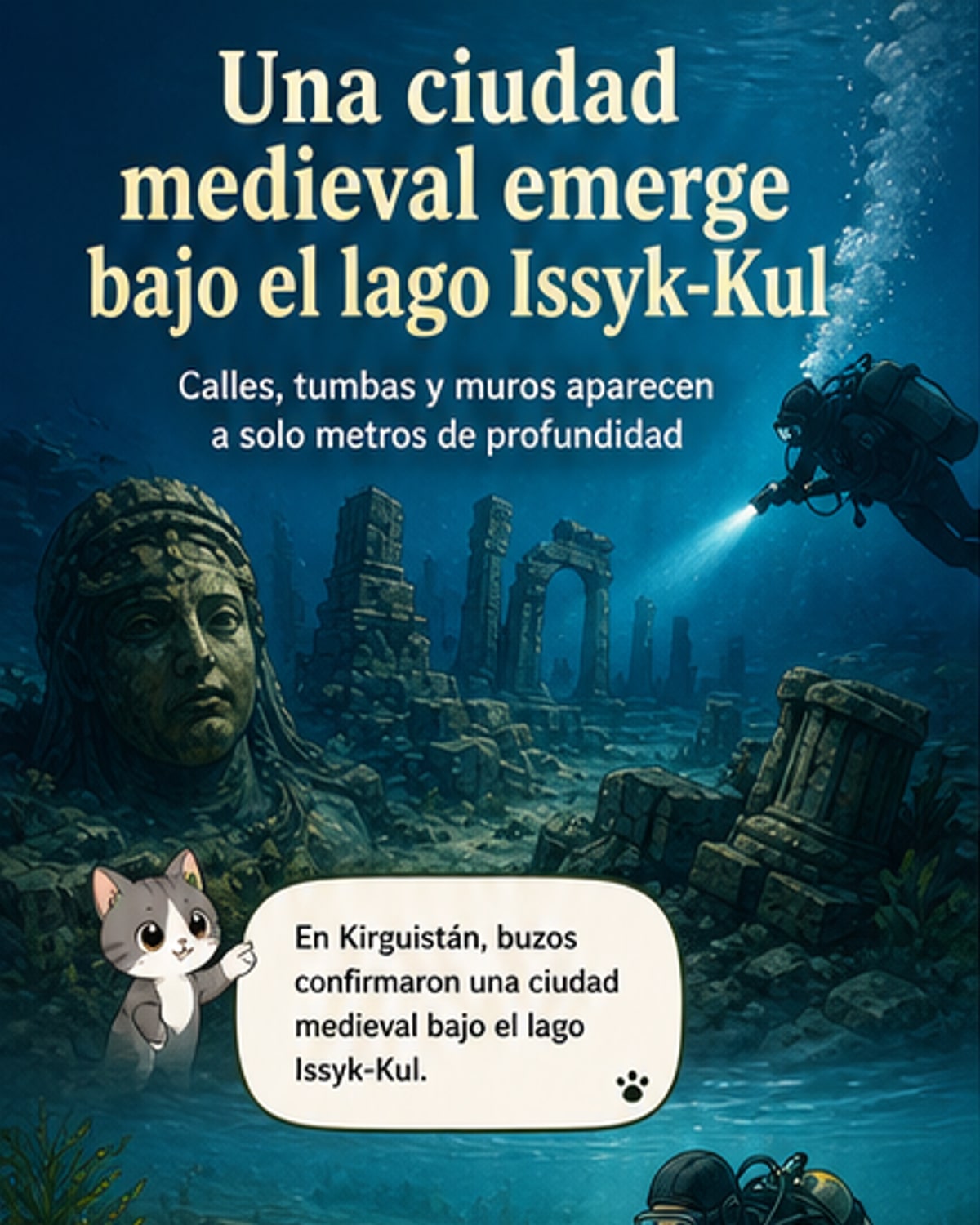 Hallan ciudad medieval bajo un lago