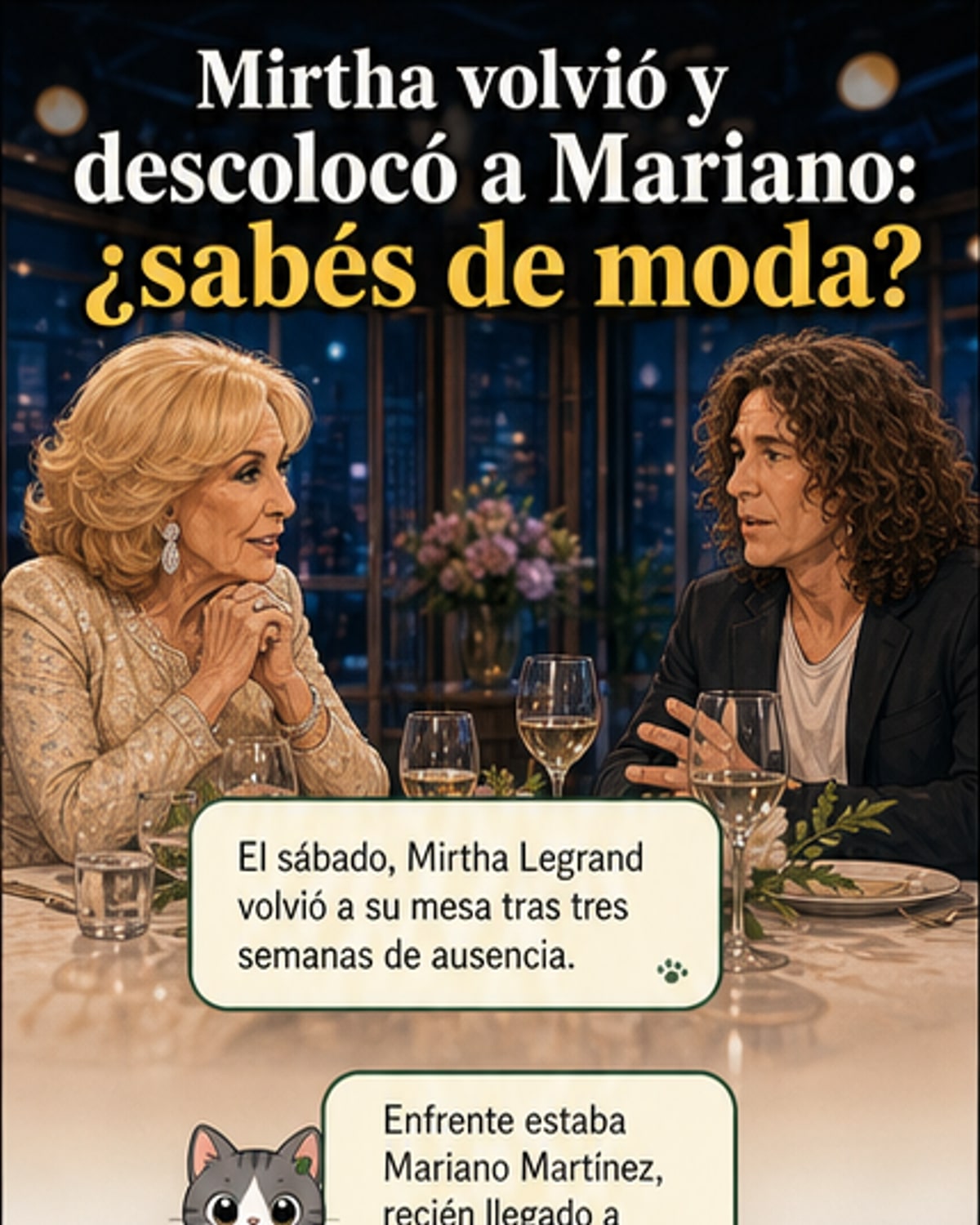 Mirtha le pregunta a Mariano si sabe de moda