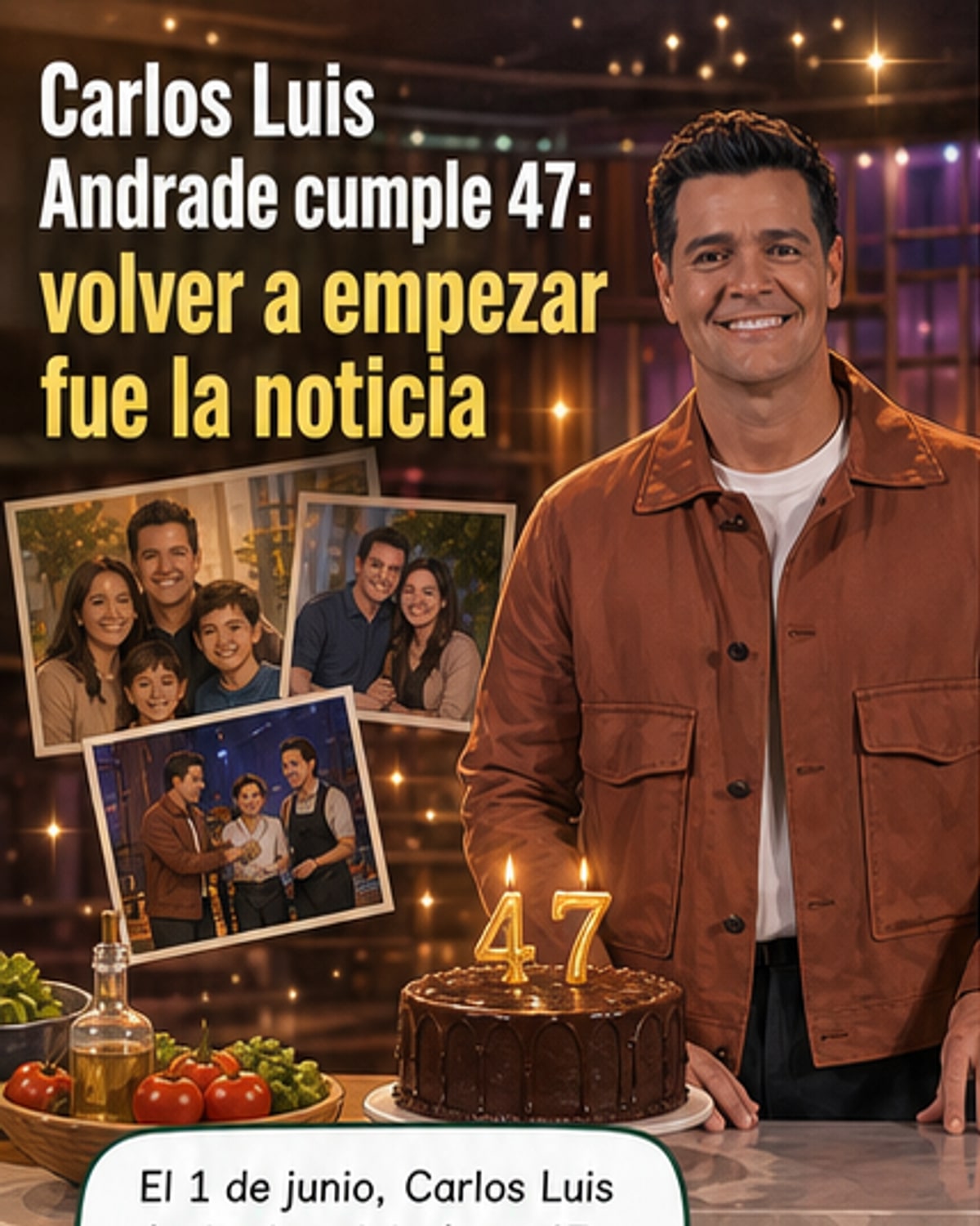 Carlos Luis Andrade celebra sus 47 con una reflexión íntima