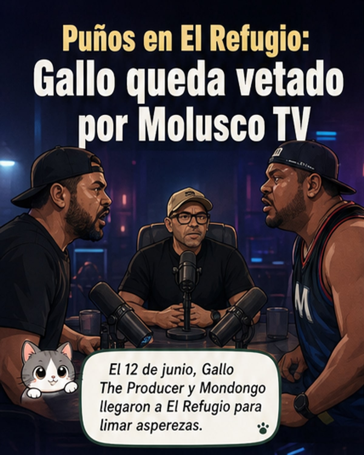 Pelea en vivo entre Gallo y Mondongo
