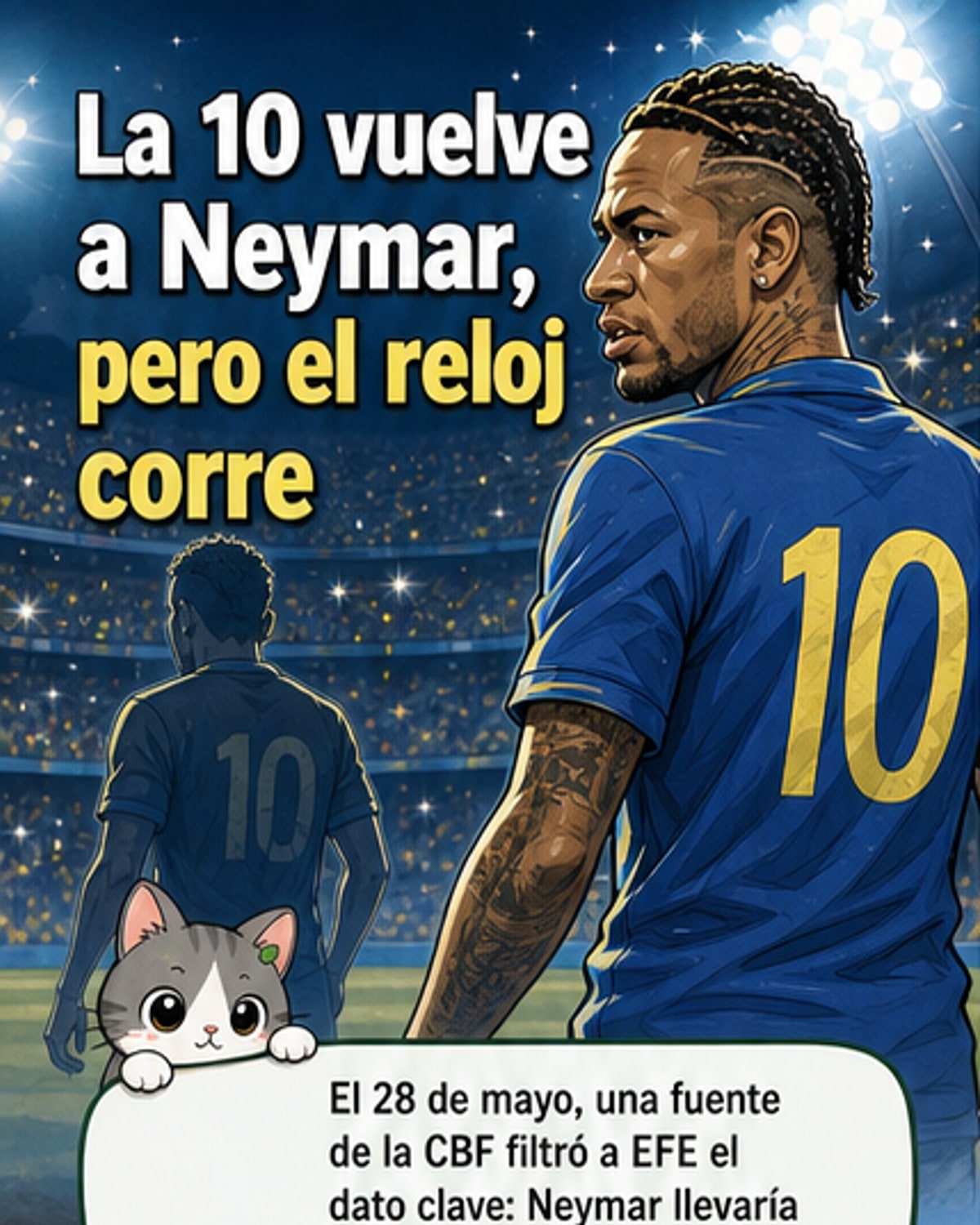 Neymar se queda con la 10 para el Mundial
