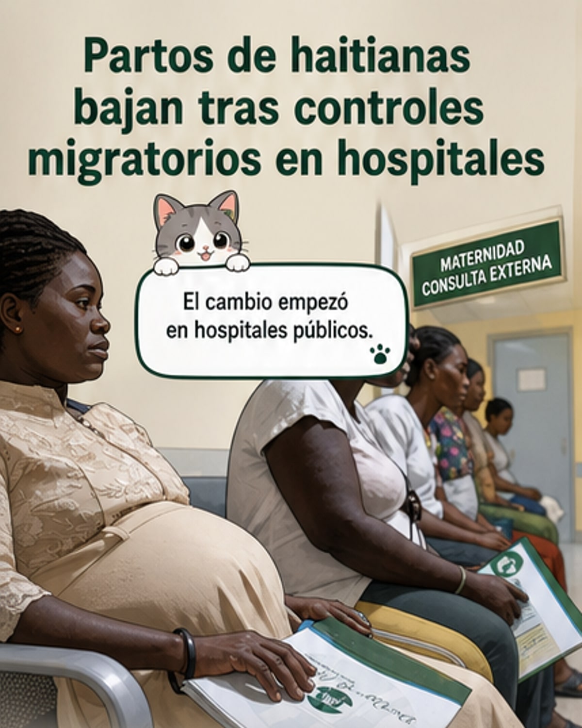 Partos de haitianas bajaron en hospitales