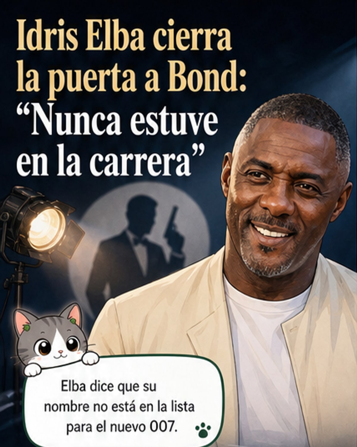 Idris Elba descarta ser James Bond