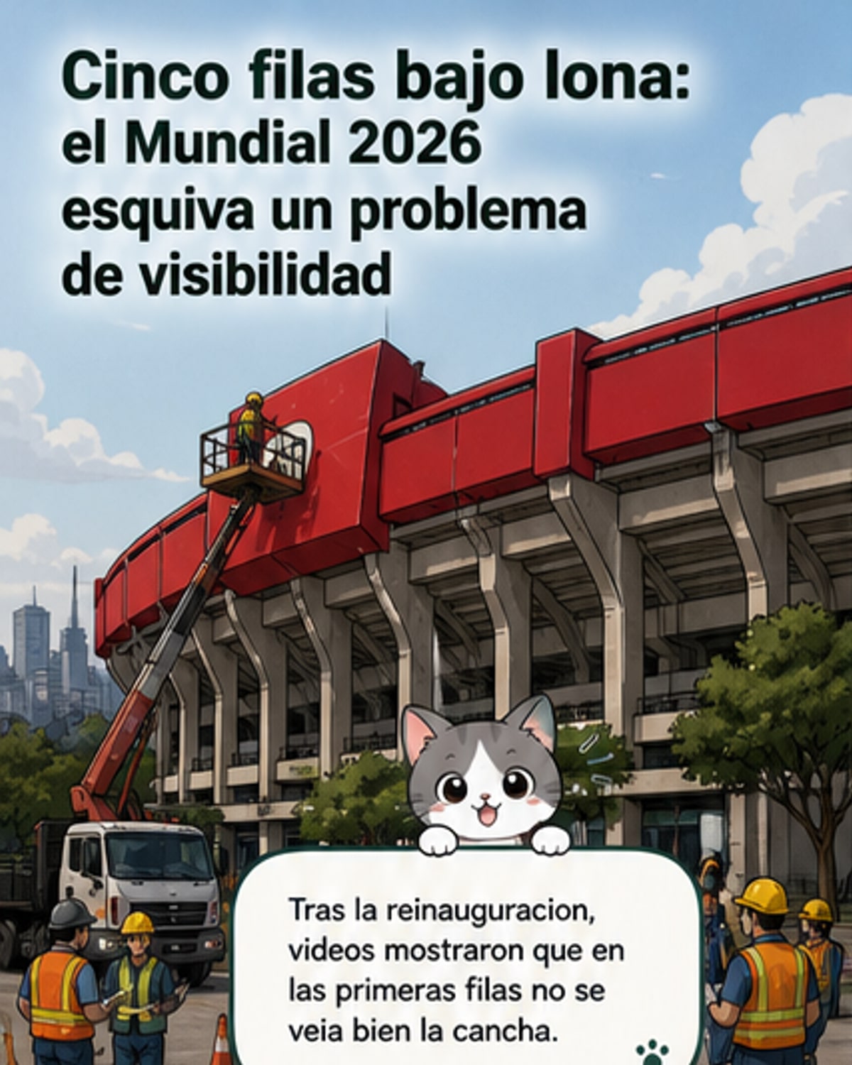 Azteca cubre filas con visibilidad baja