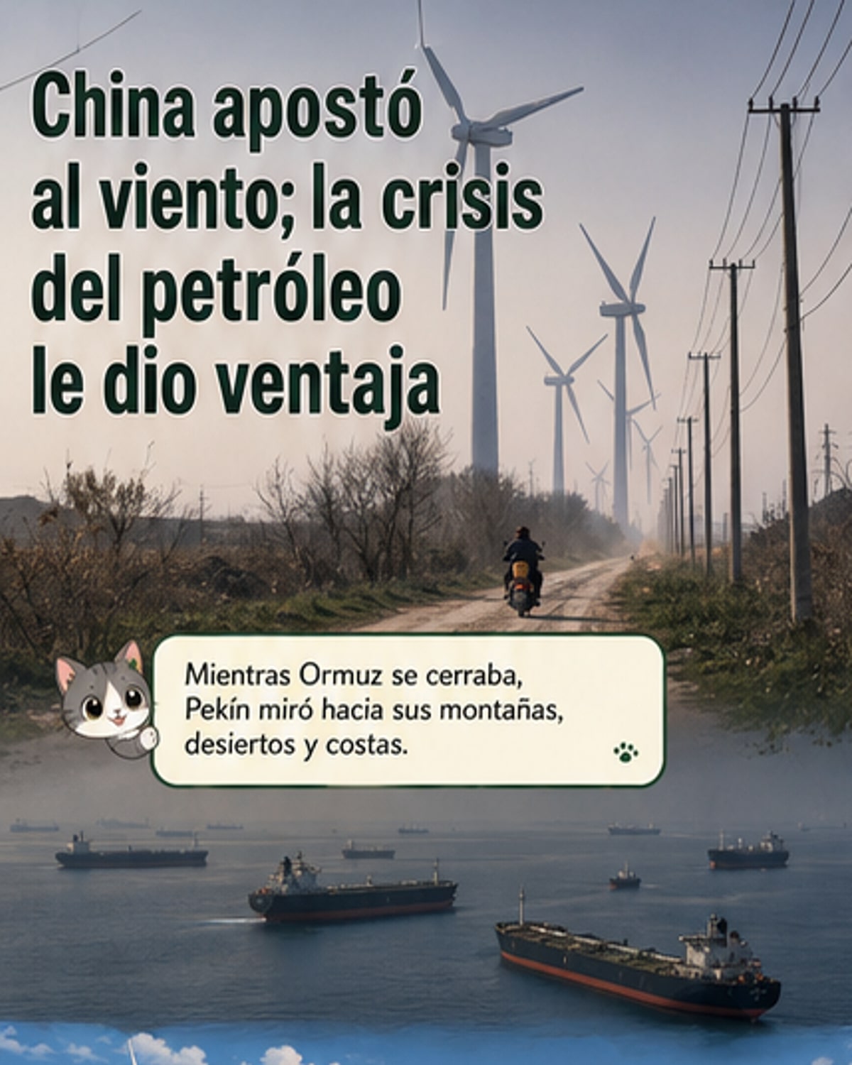 China domina la energía eólica global