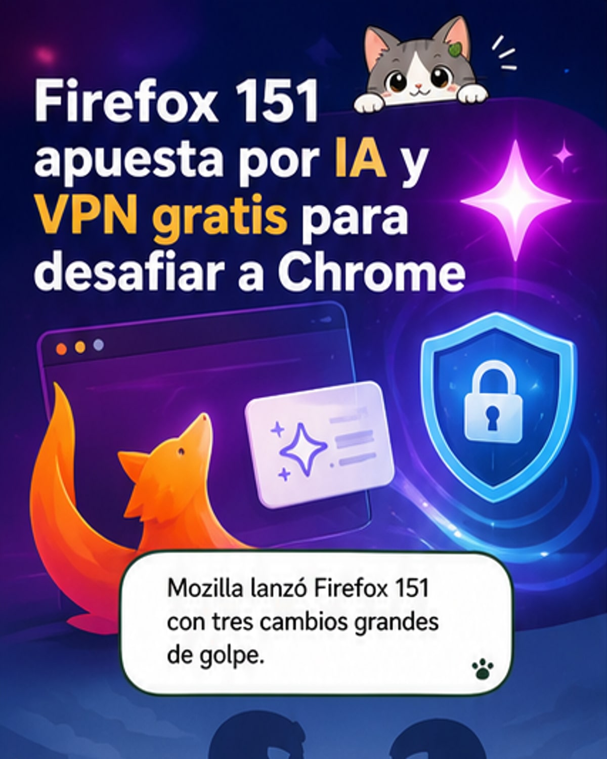Firefox 151 cambia con IA y VPN