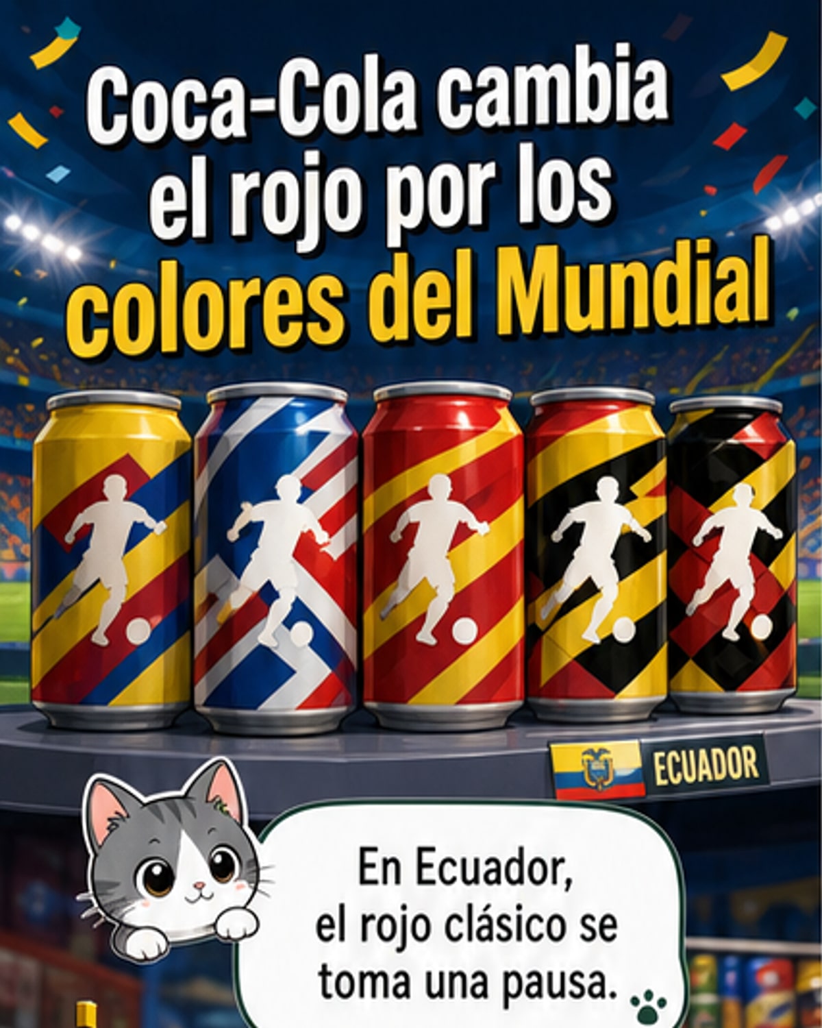 Coca-Cola cambia su rojo por selecciones del Mundial