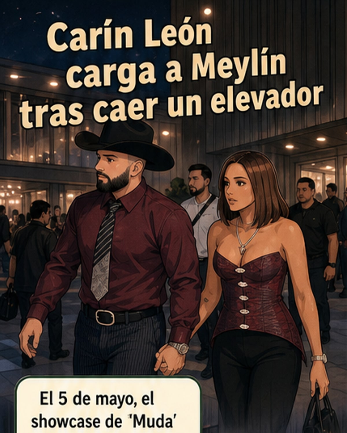 Elevador se desploma con Carín León y su novia