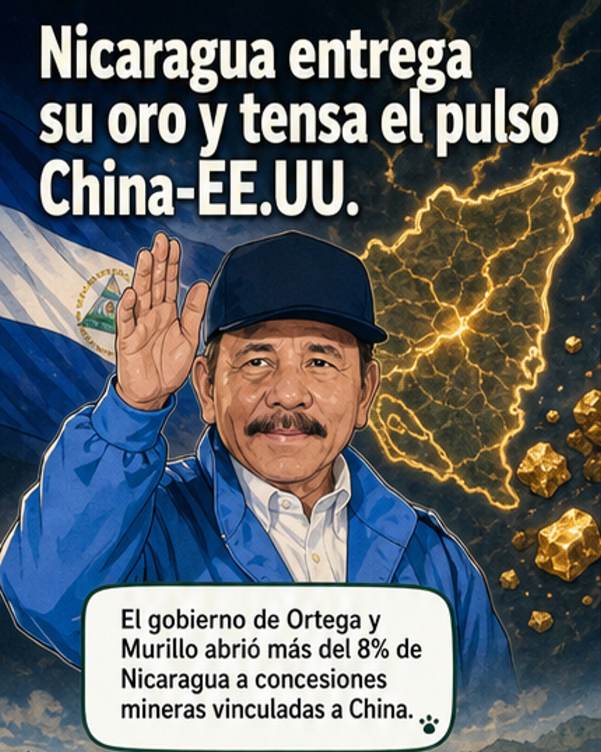 Nicaragua cede oro a China y tensa a EE.UU.
