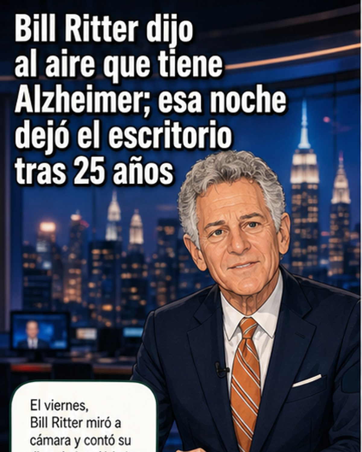 Bill Ritter revela Alzheimer en vivo