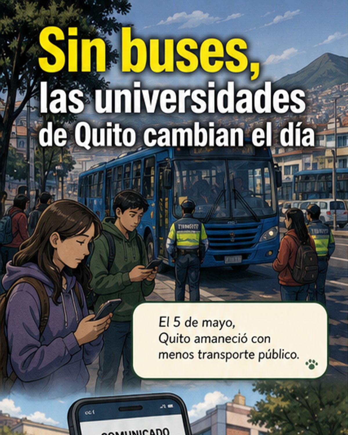 Universidades en Quito ajustan clases por crisis de transporte