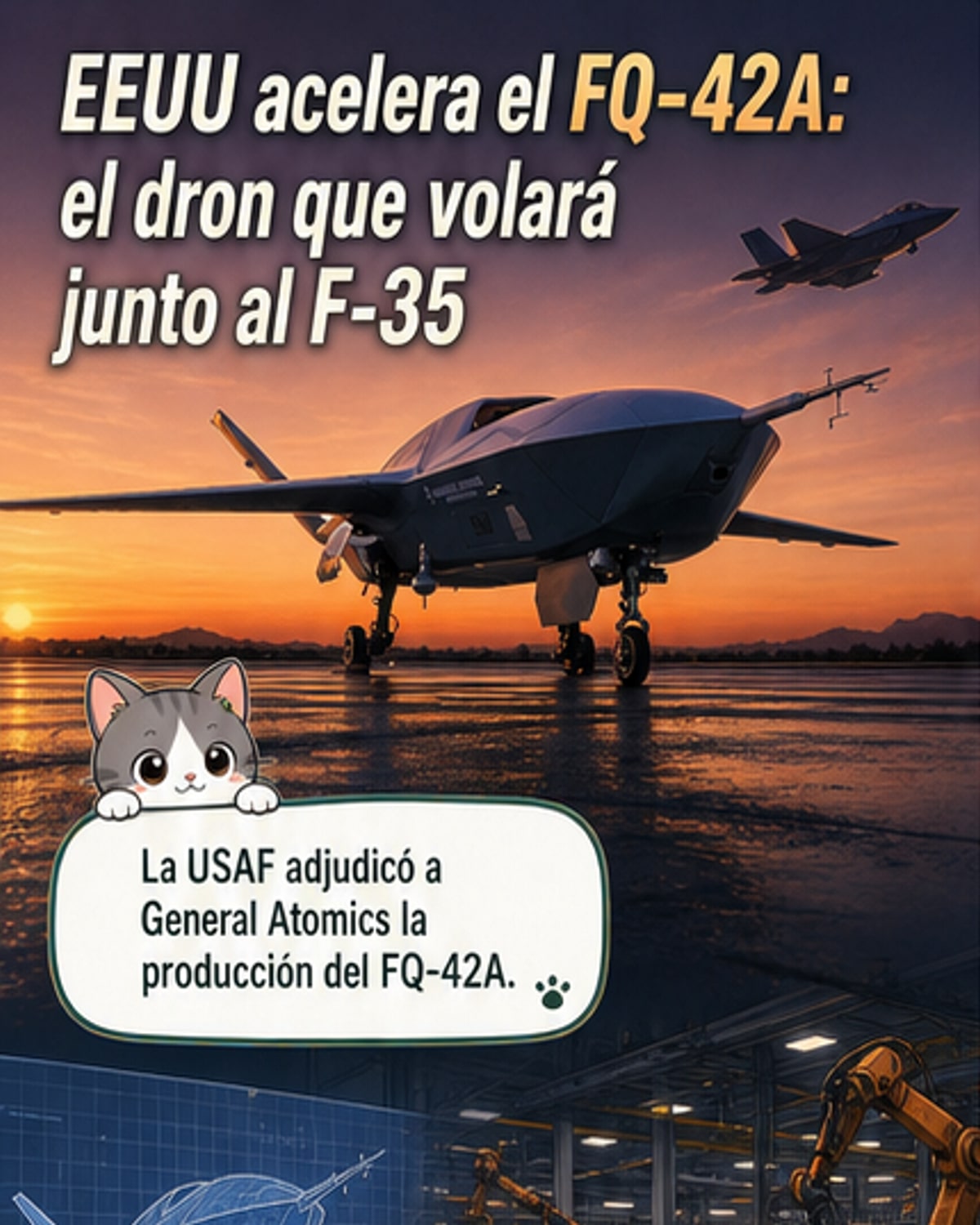 EE.UU. produce dron que vuela con el F-35