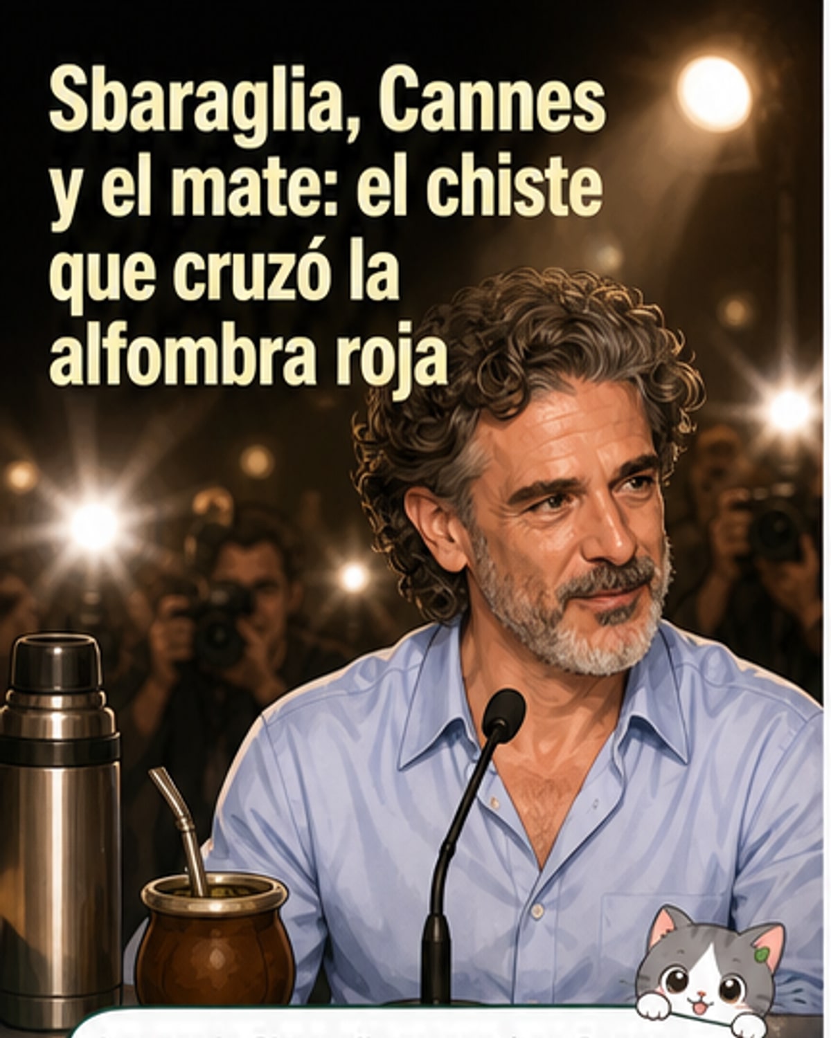 Leo Sbaraglia y su mate en Cannes