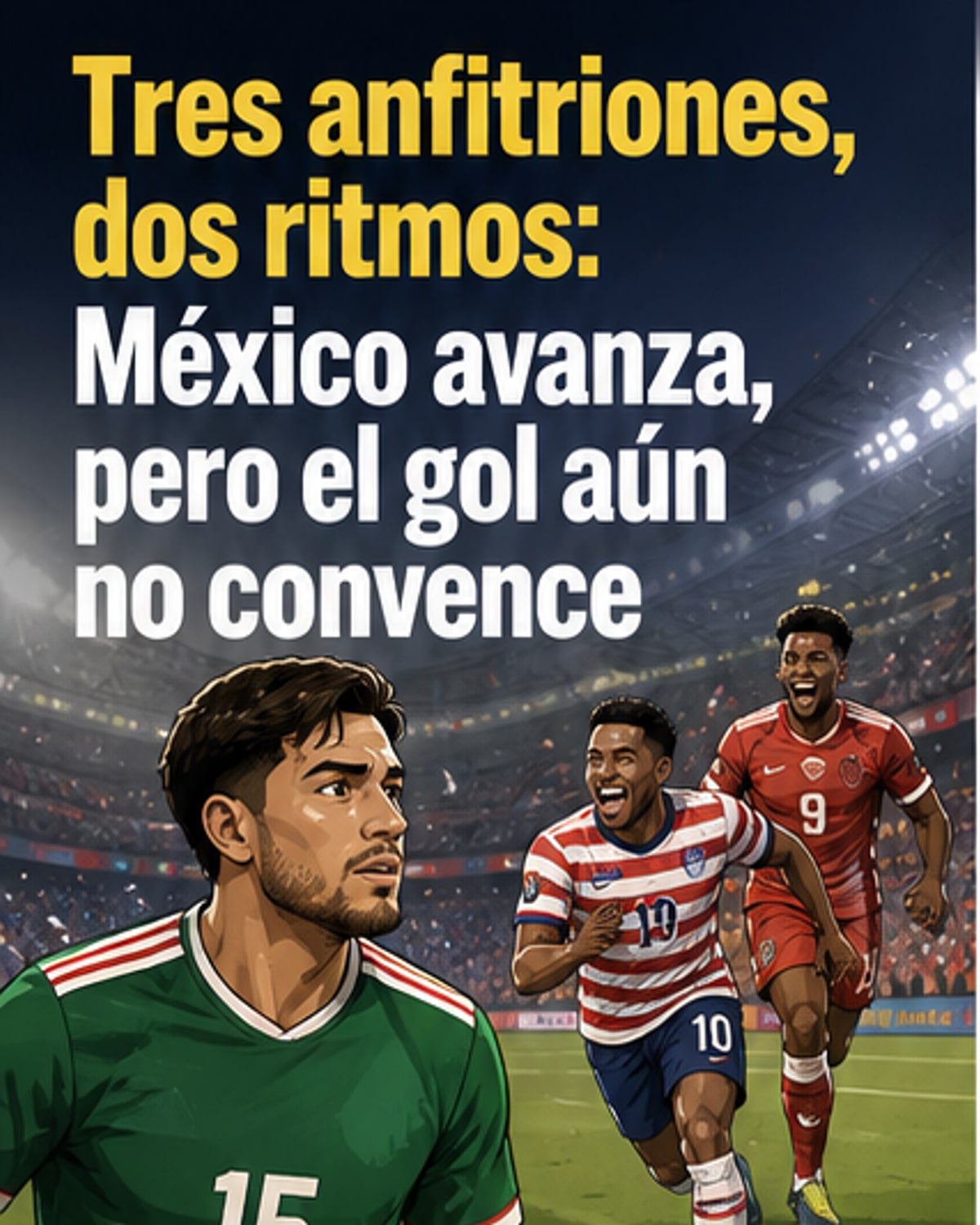 EE.UU. y Canadá golean; México duda en ataque