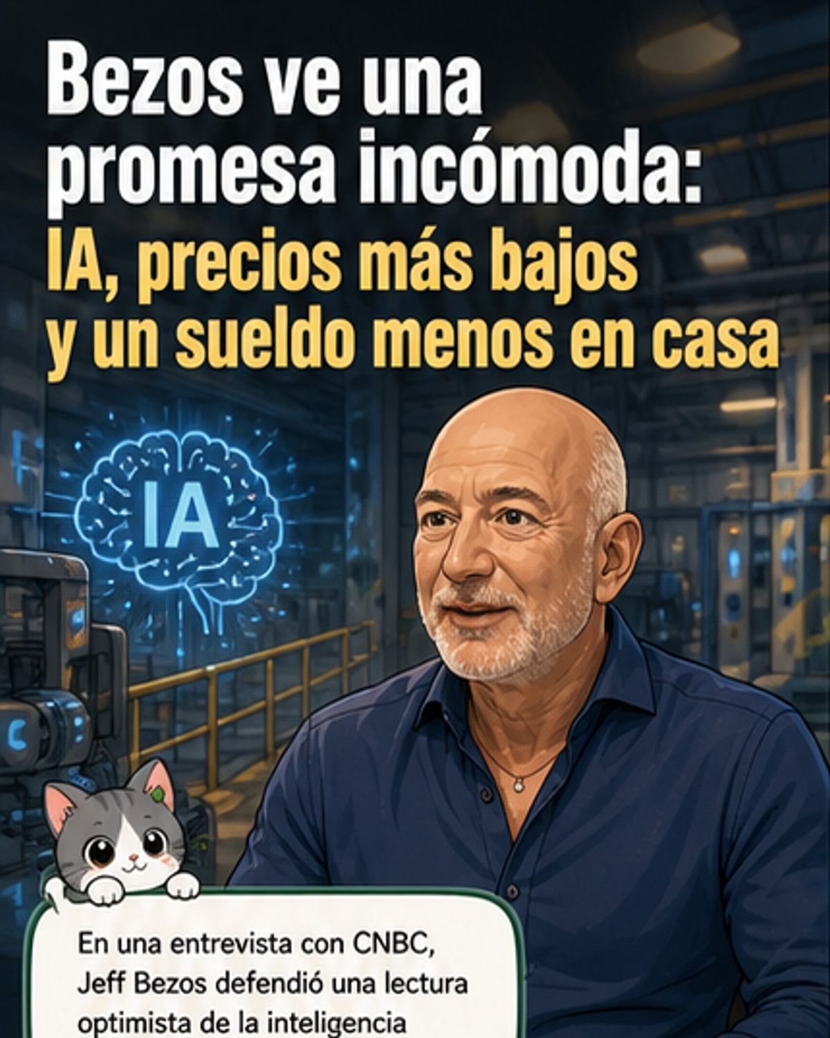 Bezos: la IA hará que un salario baste
