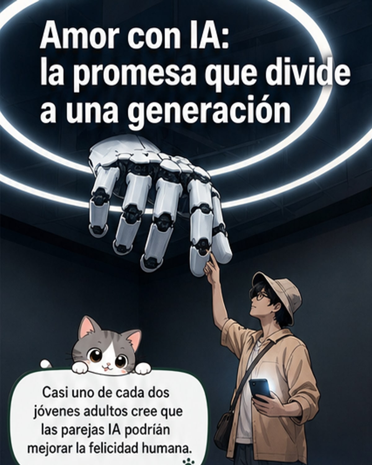 Jóvenes ven romance con IA como fuente de felicidad