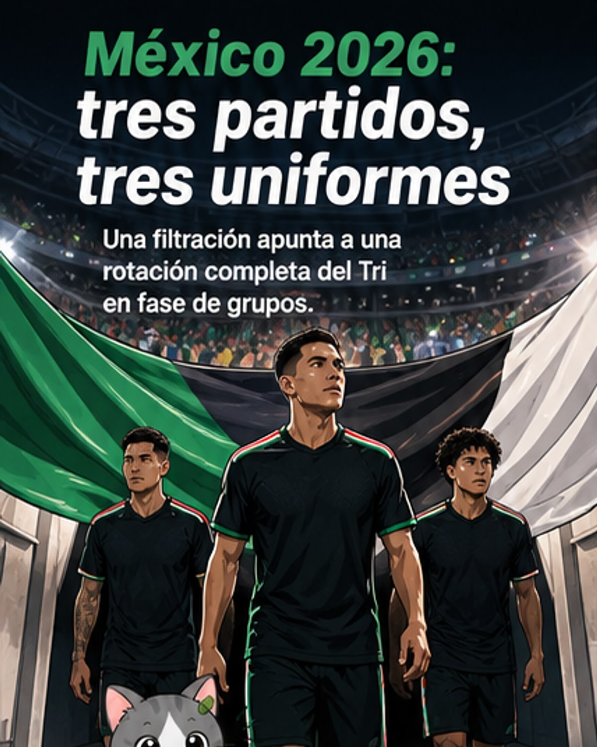 Así será la rotación de uniformes de México en el Mundial 2026