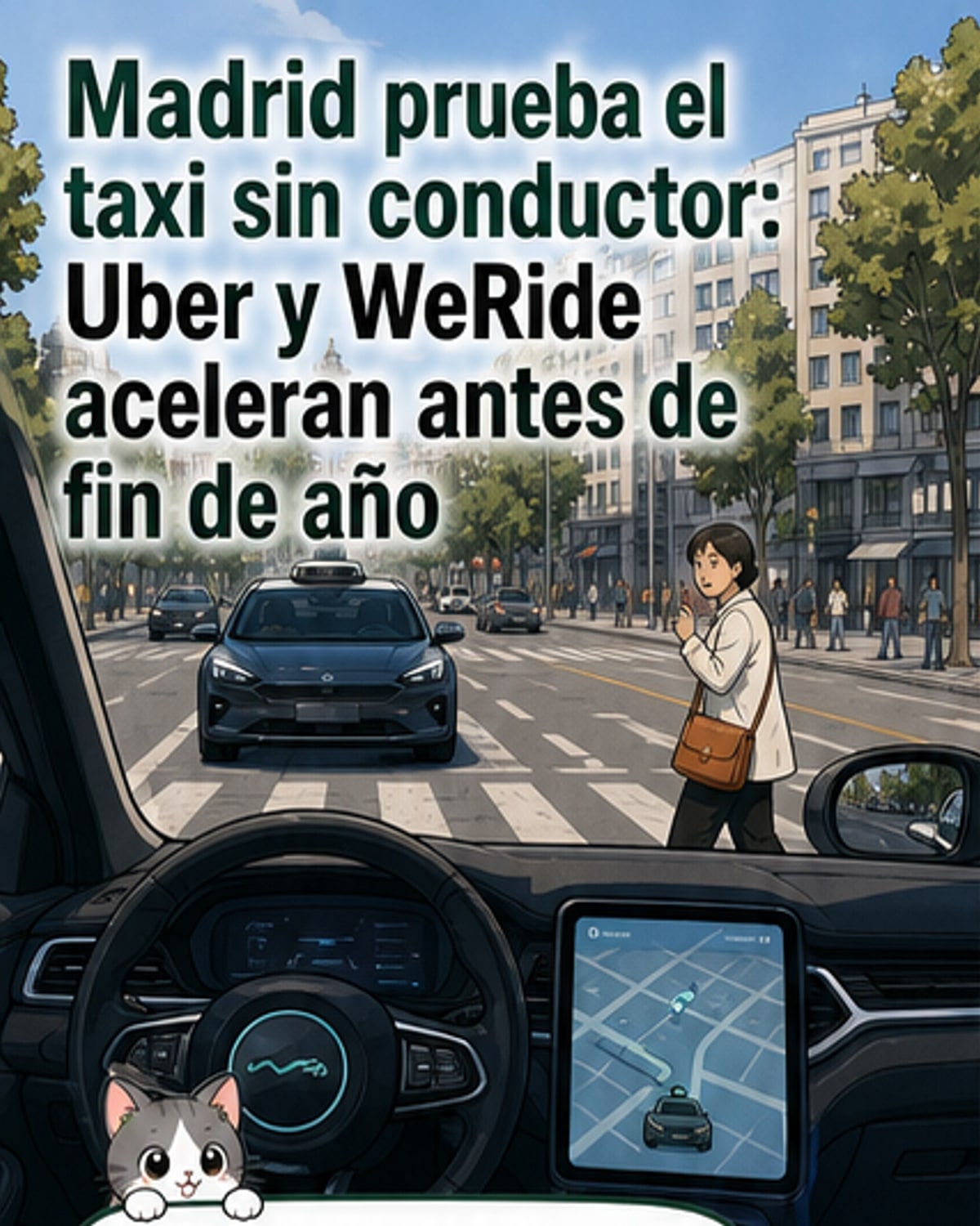 Robotaxis llegarán a Madrid este año