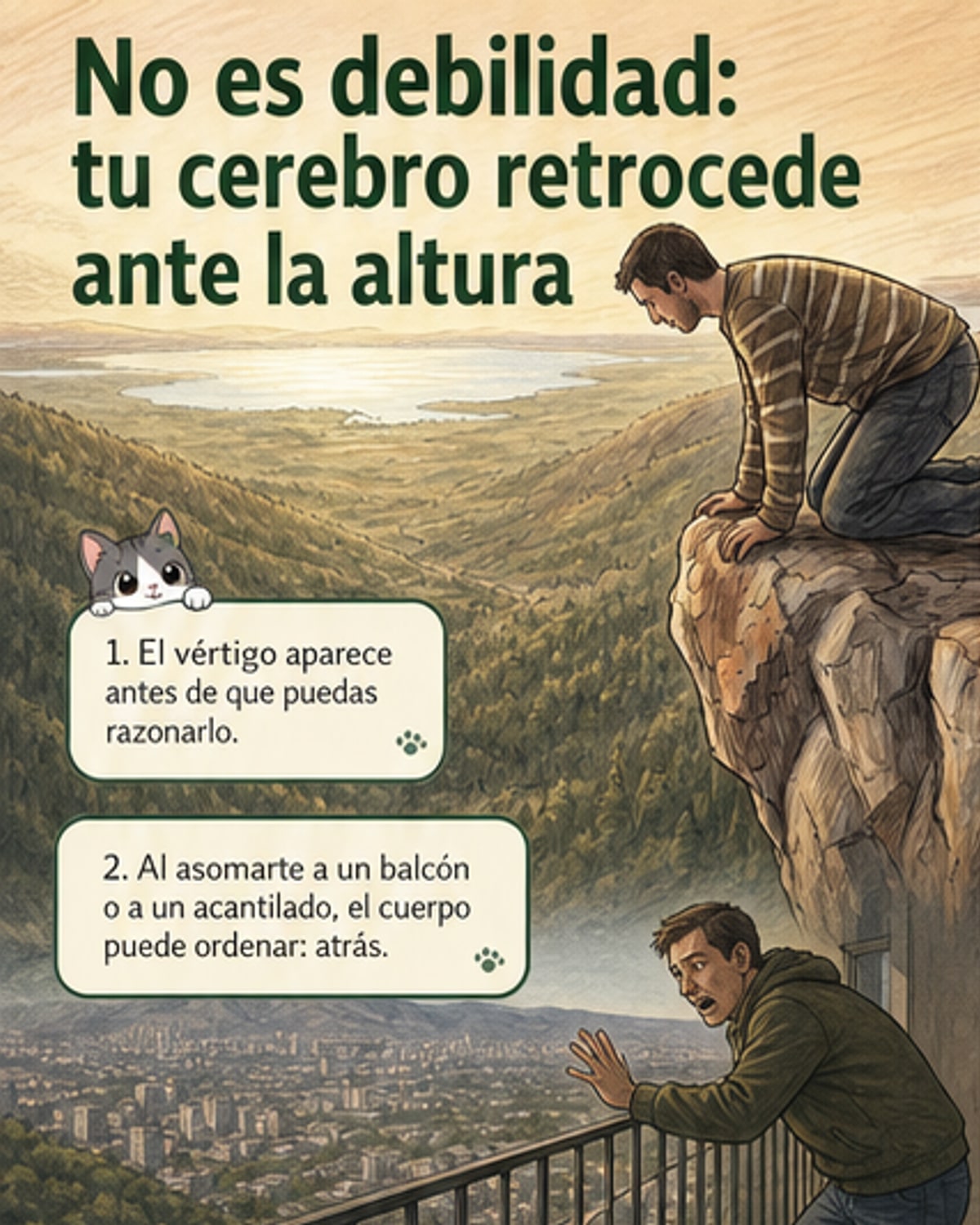 Por qué tu cuerpo teme a las alturas