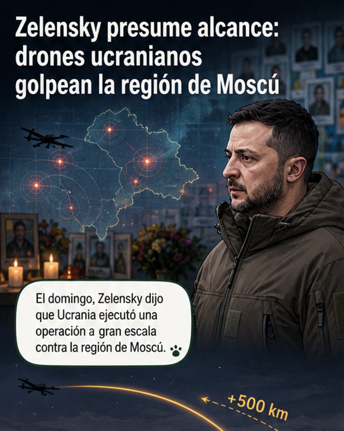 Ucrania golpea Moscú con 500 km de alcance