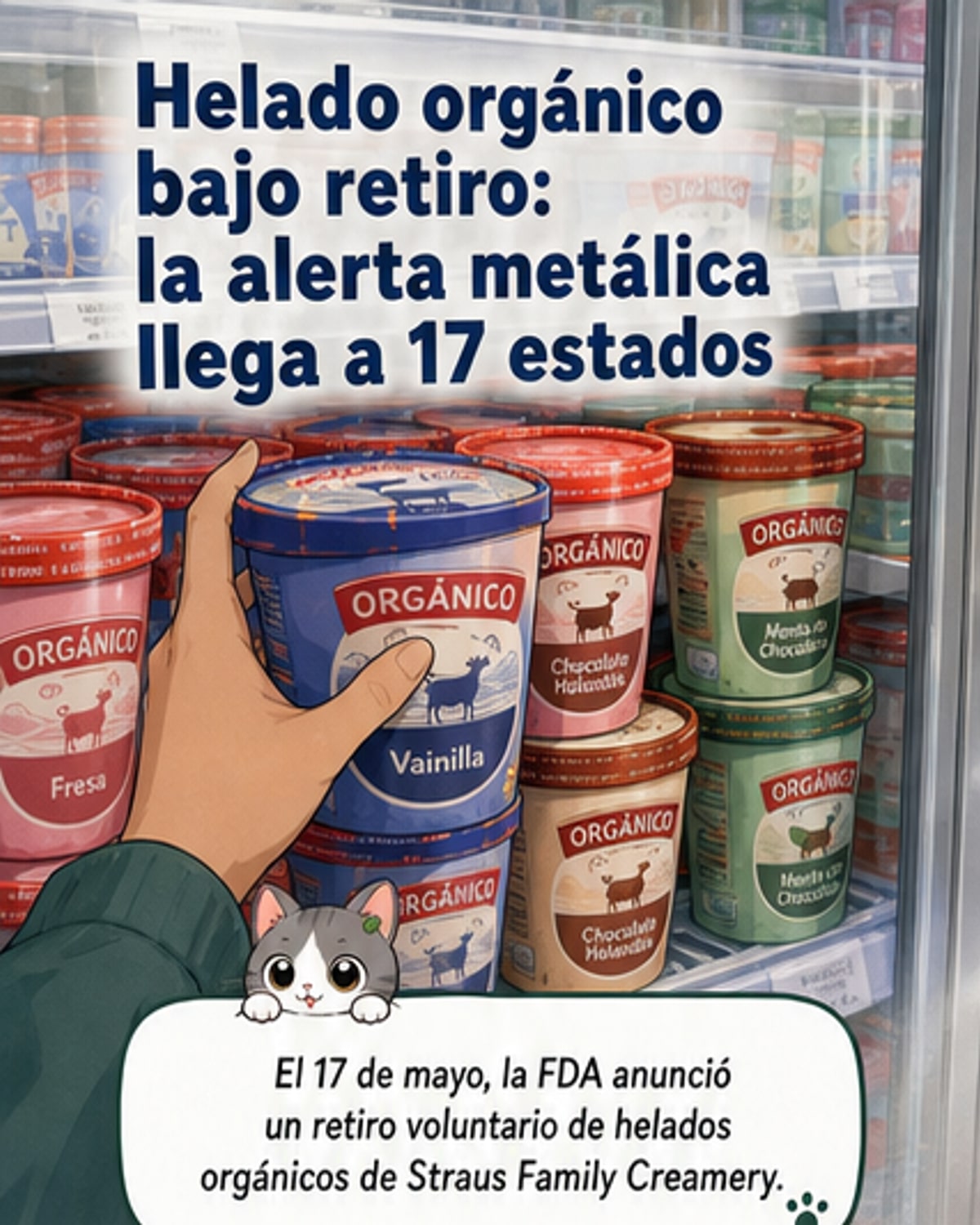 Retiran helados por fragmentos metálicos