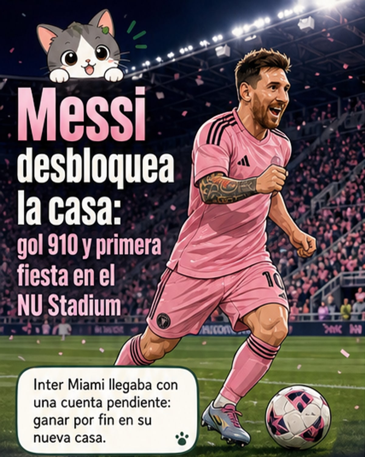 Messi marca su gol 910 y da asistencia clave