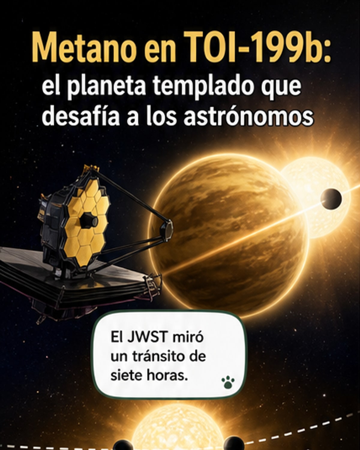 Metano hallado en exoplaneta templado