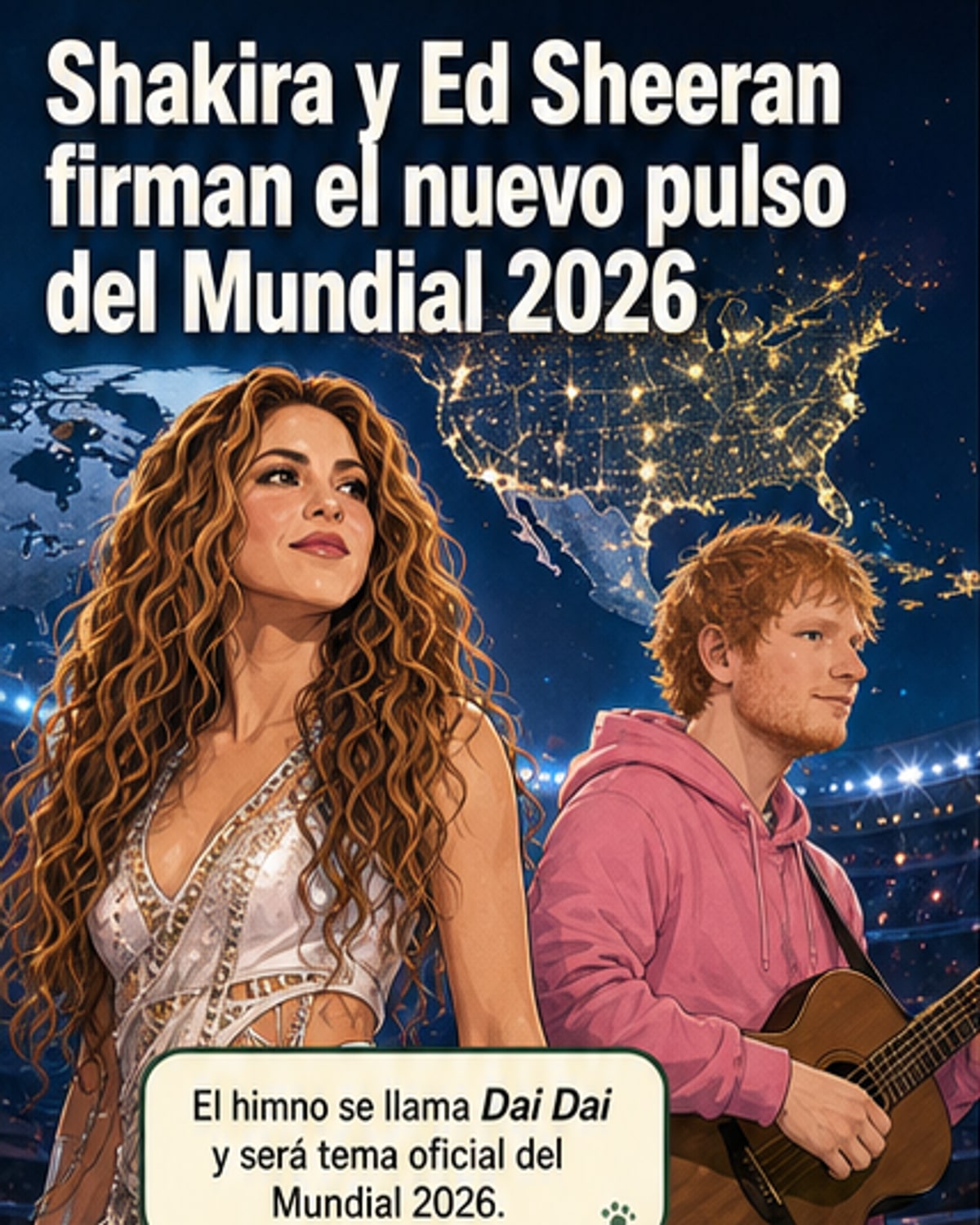 Shakira y Ed Sheeran unen fuerzas para el Mundial