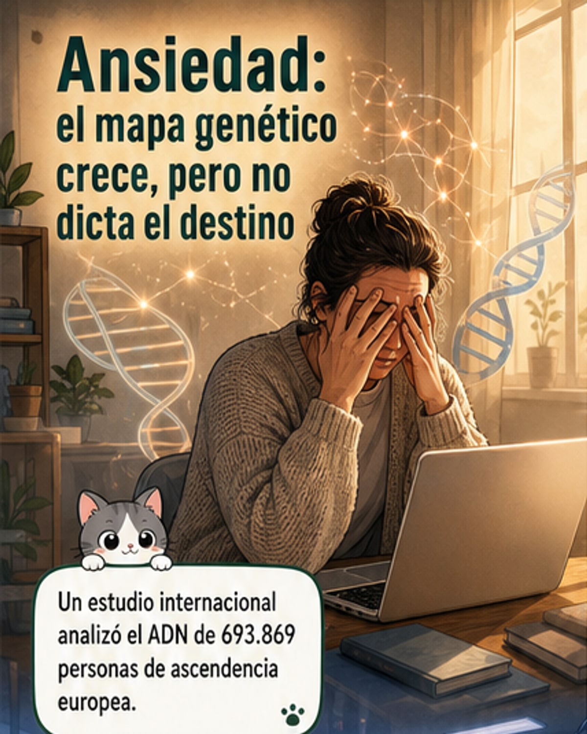 Descifran las huellas genéticas de la ansiedad