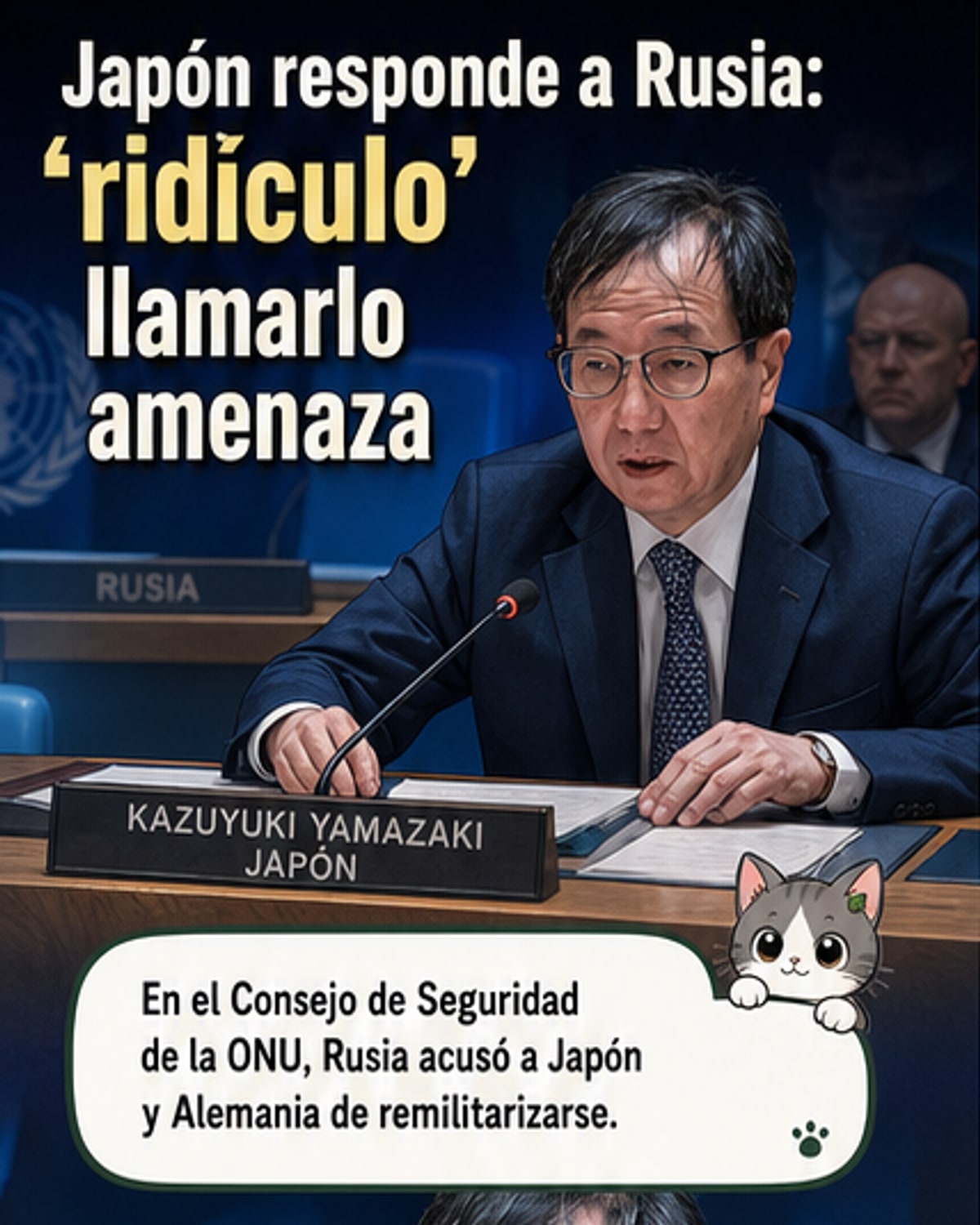 Japón llama “ridícula” crítica rusa en ONU