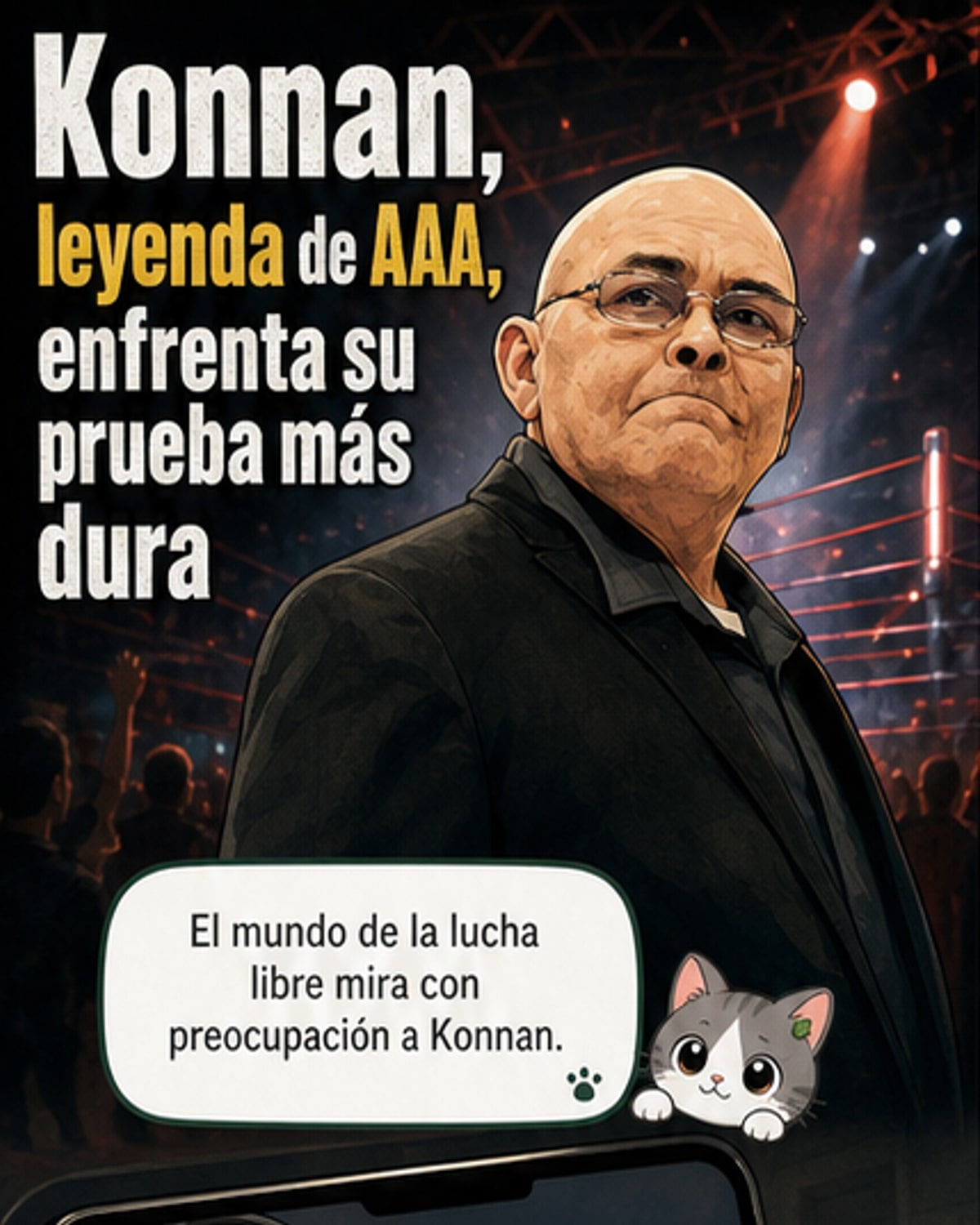 Konnan, frágil tras amputación de ambas piernas