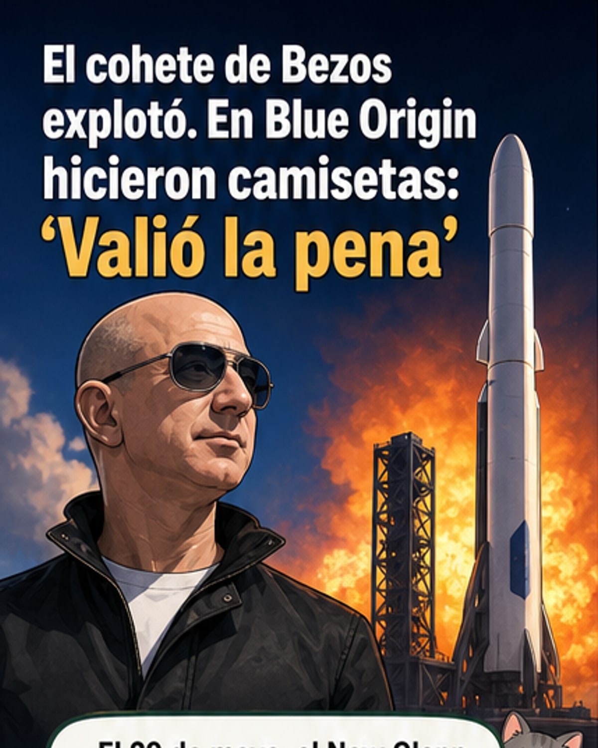 El cohete de Bezos explotó, pero su equipo celebró