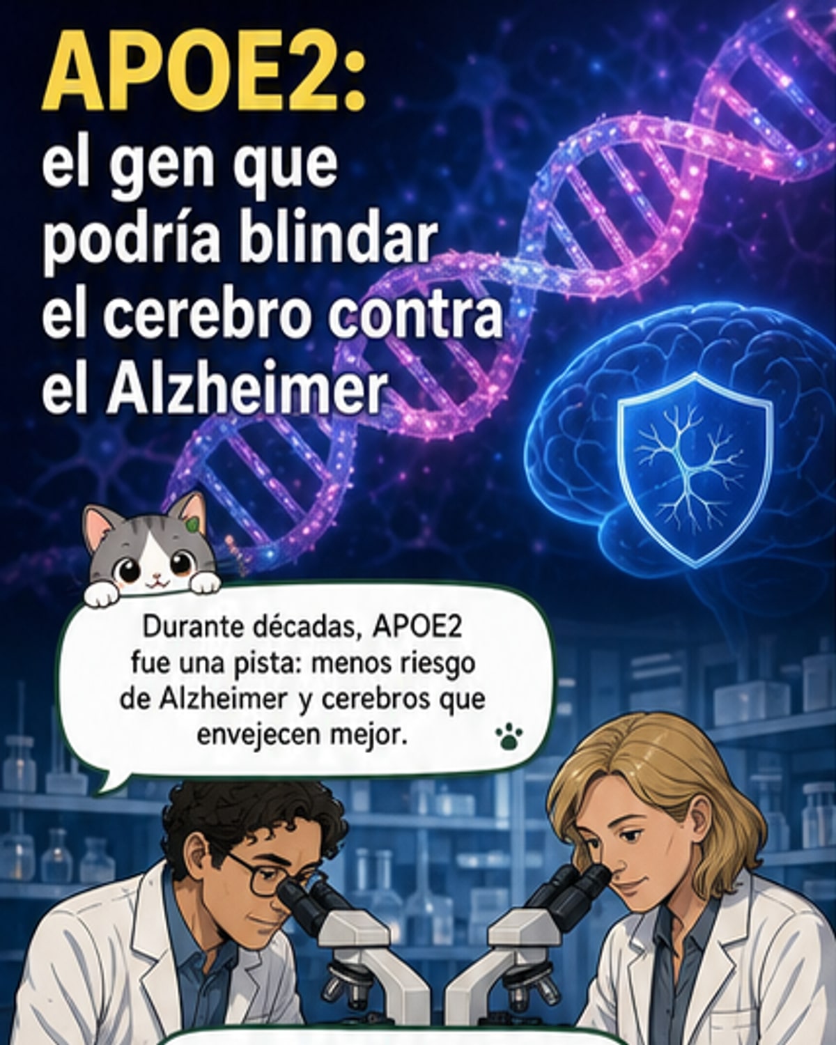La variante genética que protege el cerebro