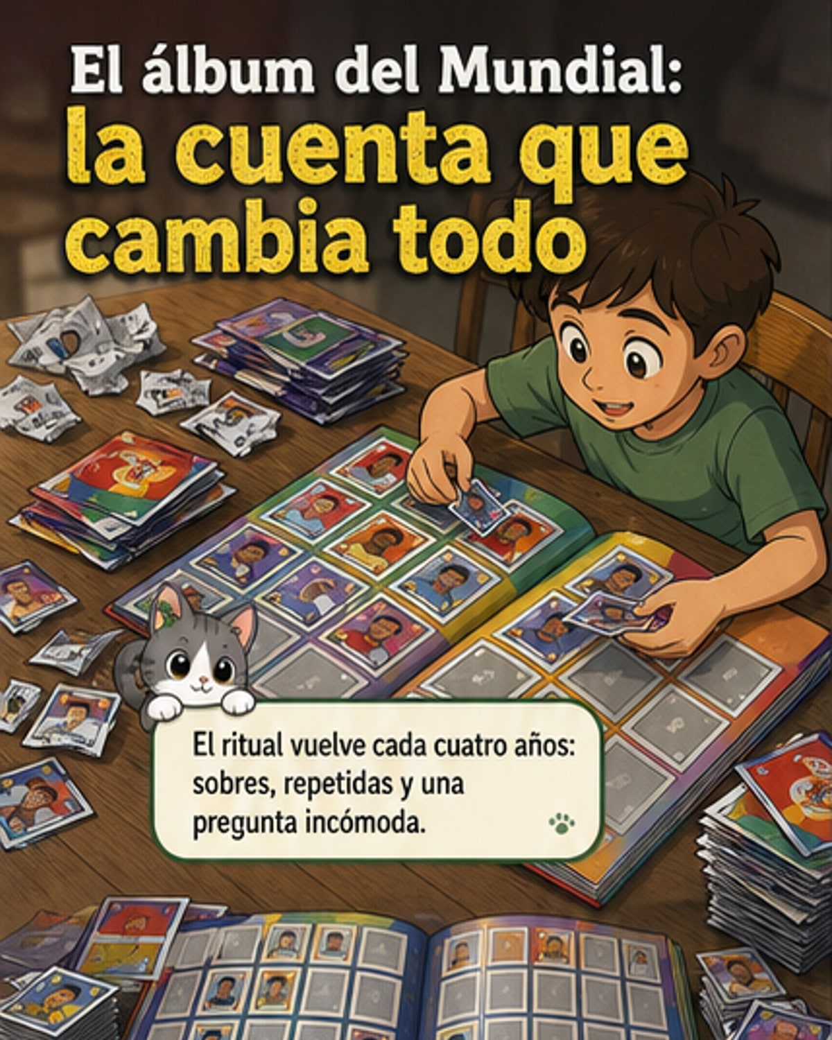 El verdadero costo de llenar el álbum del Mundial