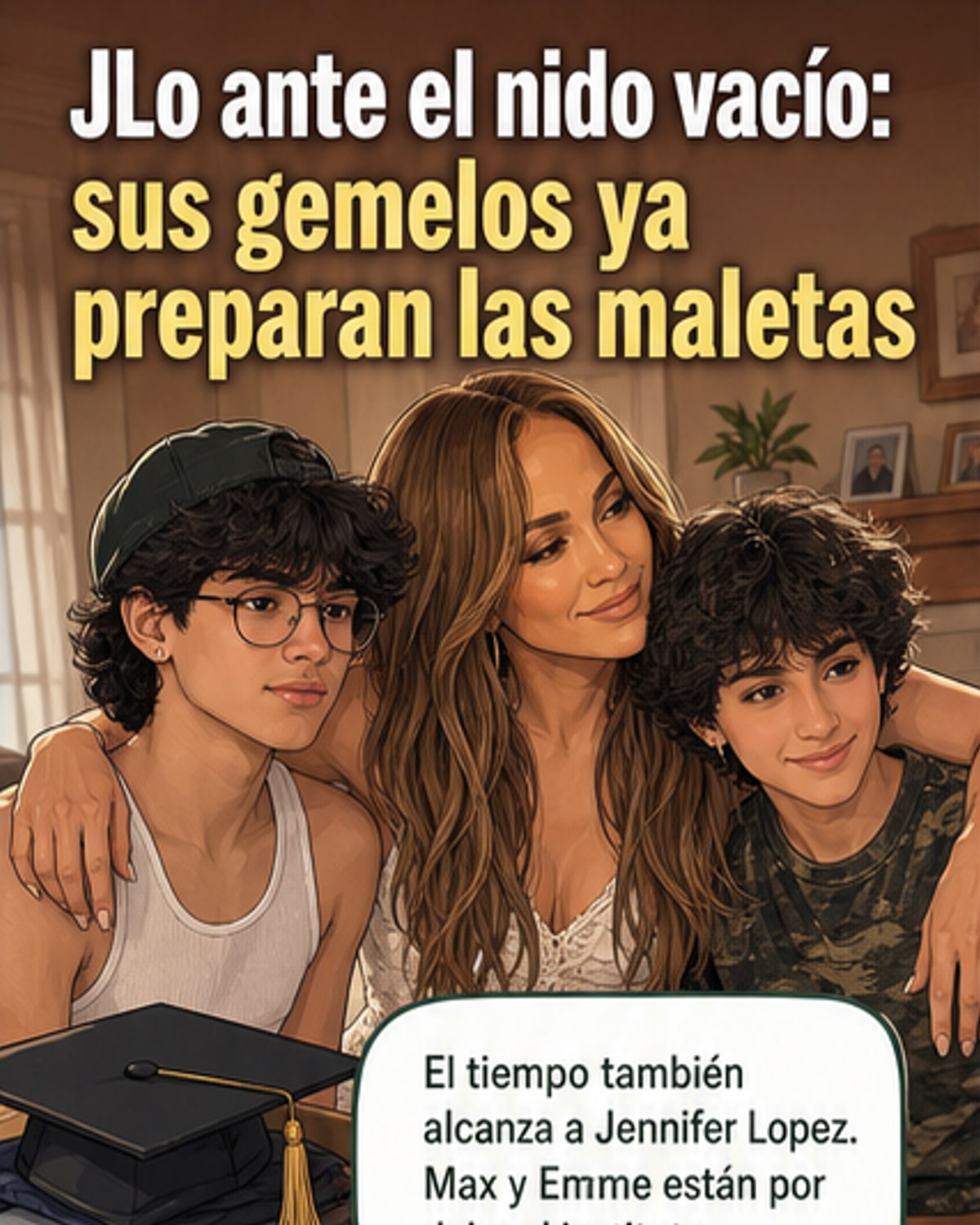 JLo no puede evitar llorar al despedir a sus hijos