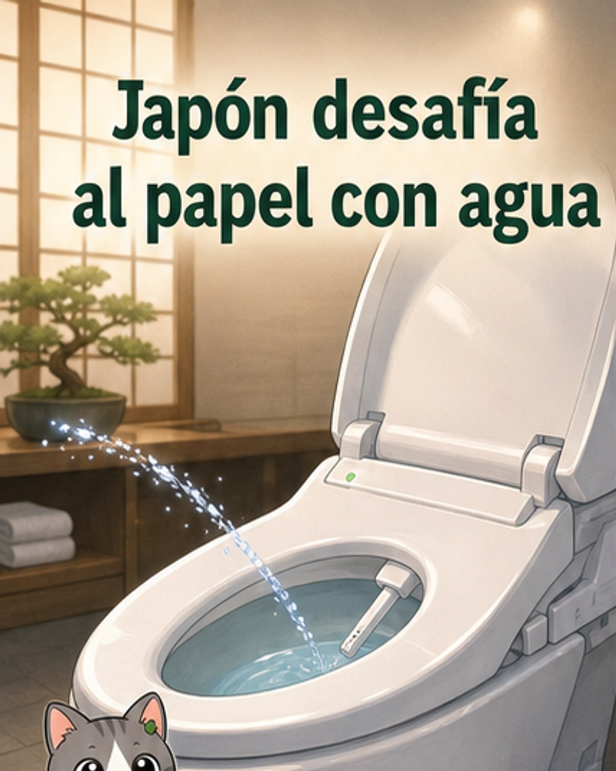 El inodoro japonés que elimina el papel